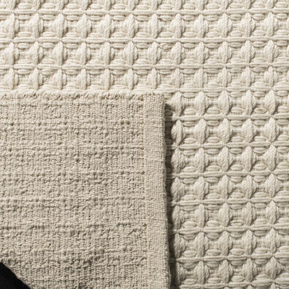 Hand-Tufted Ivory Braided Wool & Viscose 8' x 10' Area Rug