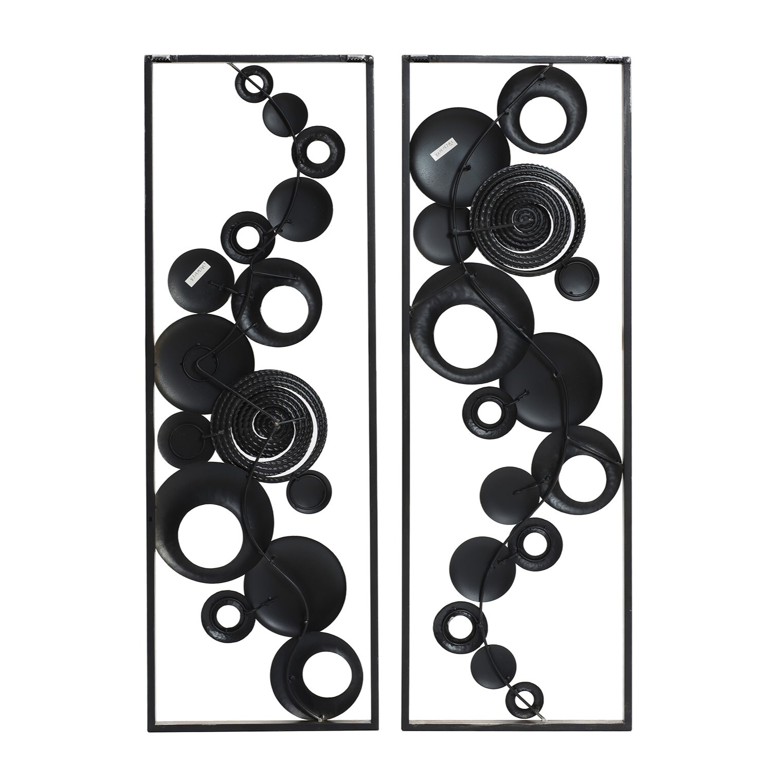 Modern Multi-Color Abstract Iron Wall Decor Panels Set