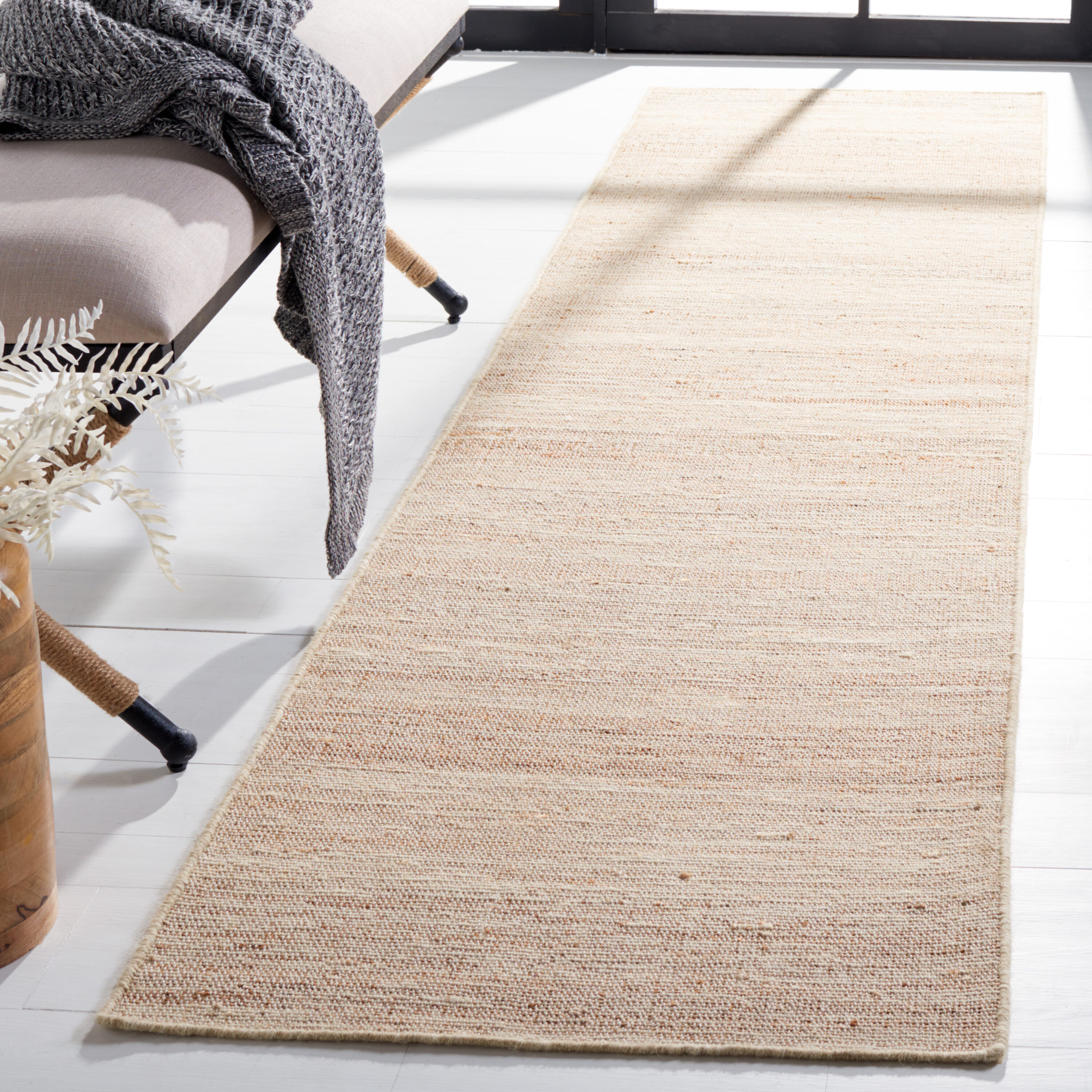  Natural Fiber 554 Natural/Beige Solid / Tonal 2ft-3in x 9ft Runner Rug