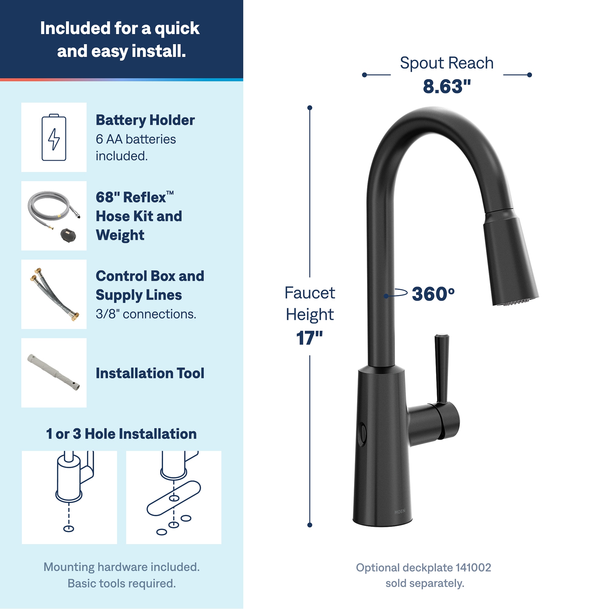Moen 7402EWBL Kitchen-Faucets - View #3