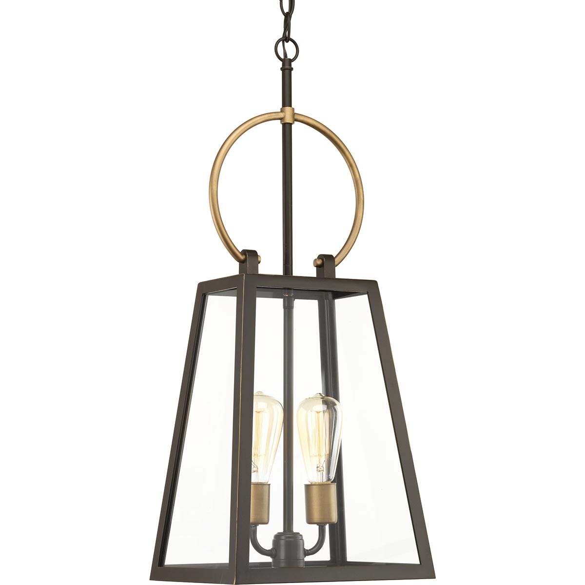 Barnett Bronze Glass Indoor/Outdoor Hanging Lantern