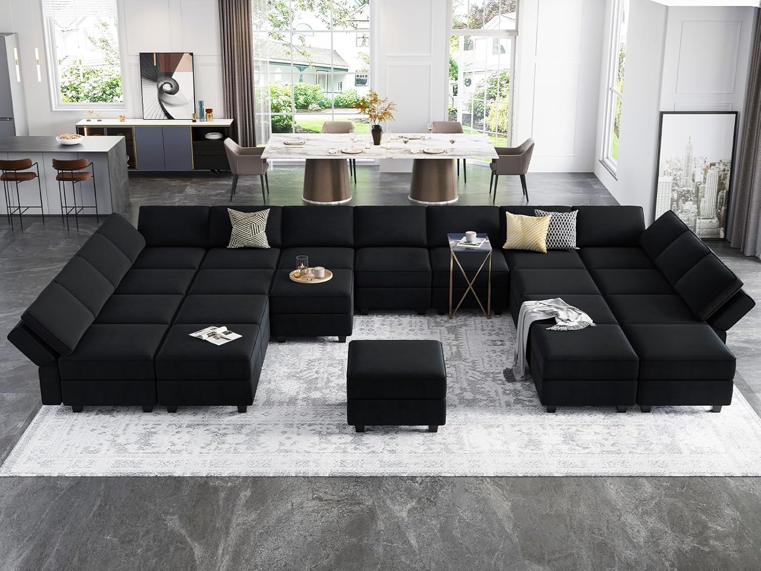 Belffin BF196-14B7C-BLACK futons - View #3