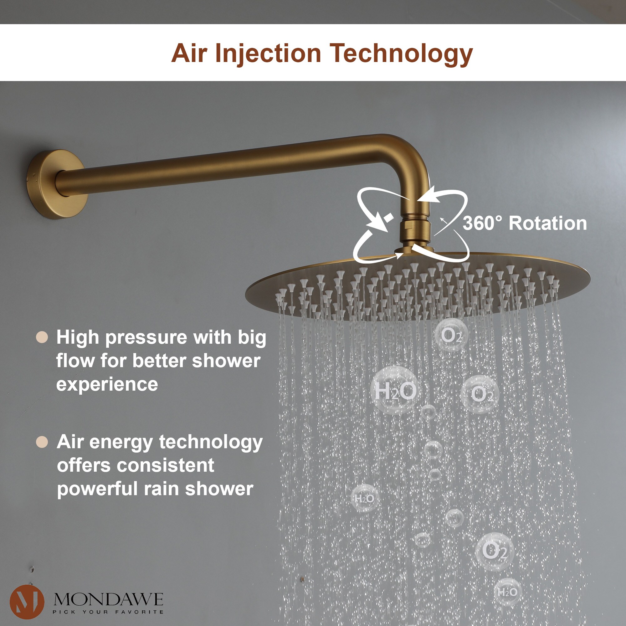 Mondawe MO-DT60831BG Showerhead-Bar-Panels - View #4