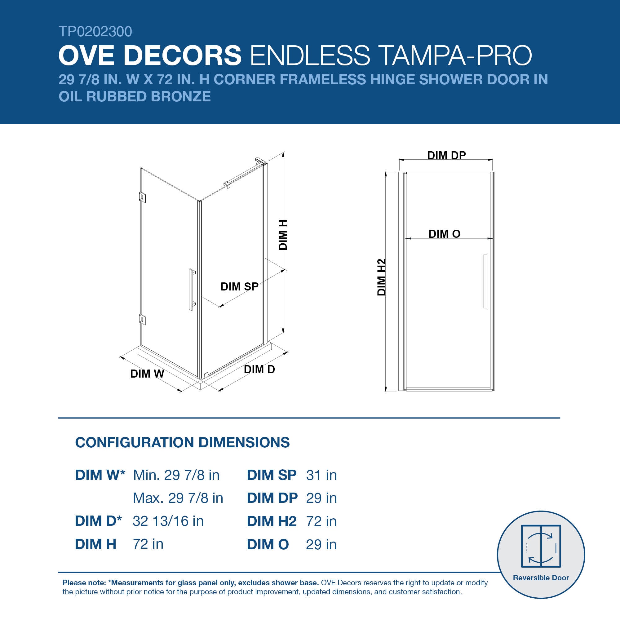 OVE Decors 828796078689 Shower-Doors - View #2
