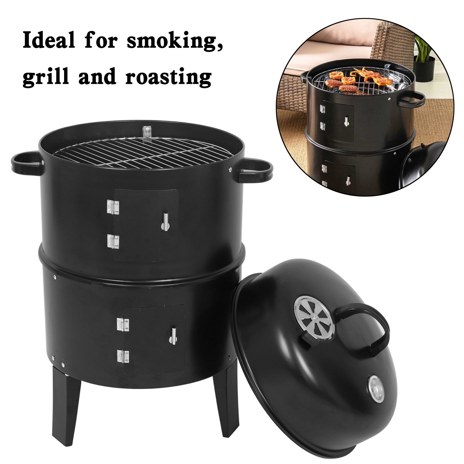 Topteng H054-A004 Charcoal-Smokers - View #7
