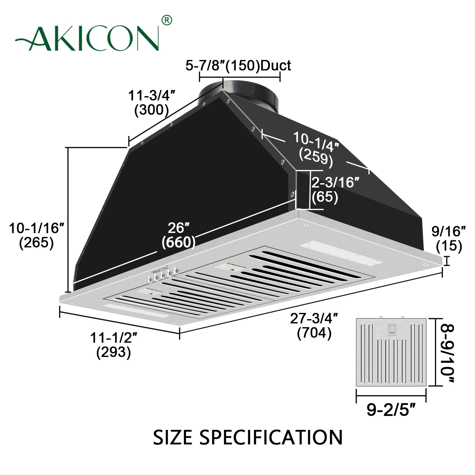 Akicon AK-HOOD 30 Undercabinet-Range-Hoods - View #6