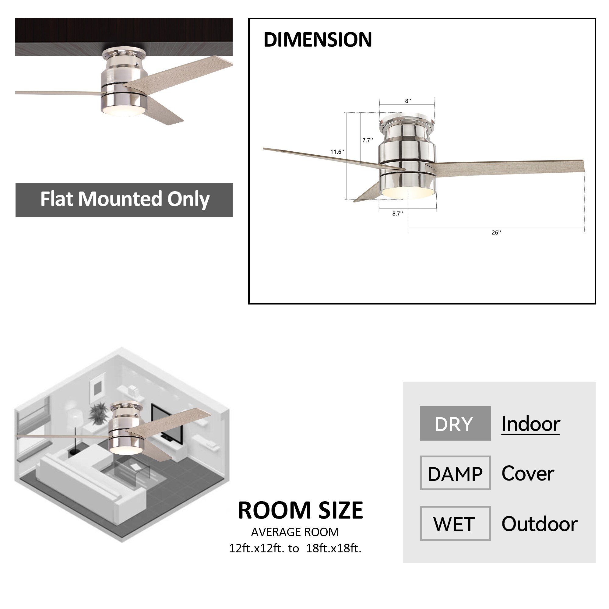 CARRO USA LWGS-523B-L11-S6-1 Ceiling-Fans - View #10