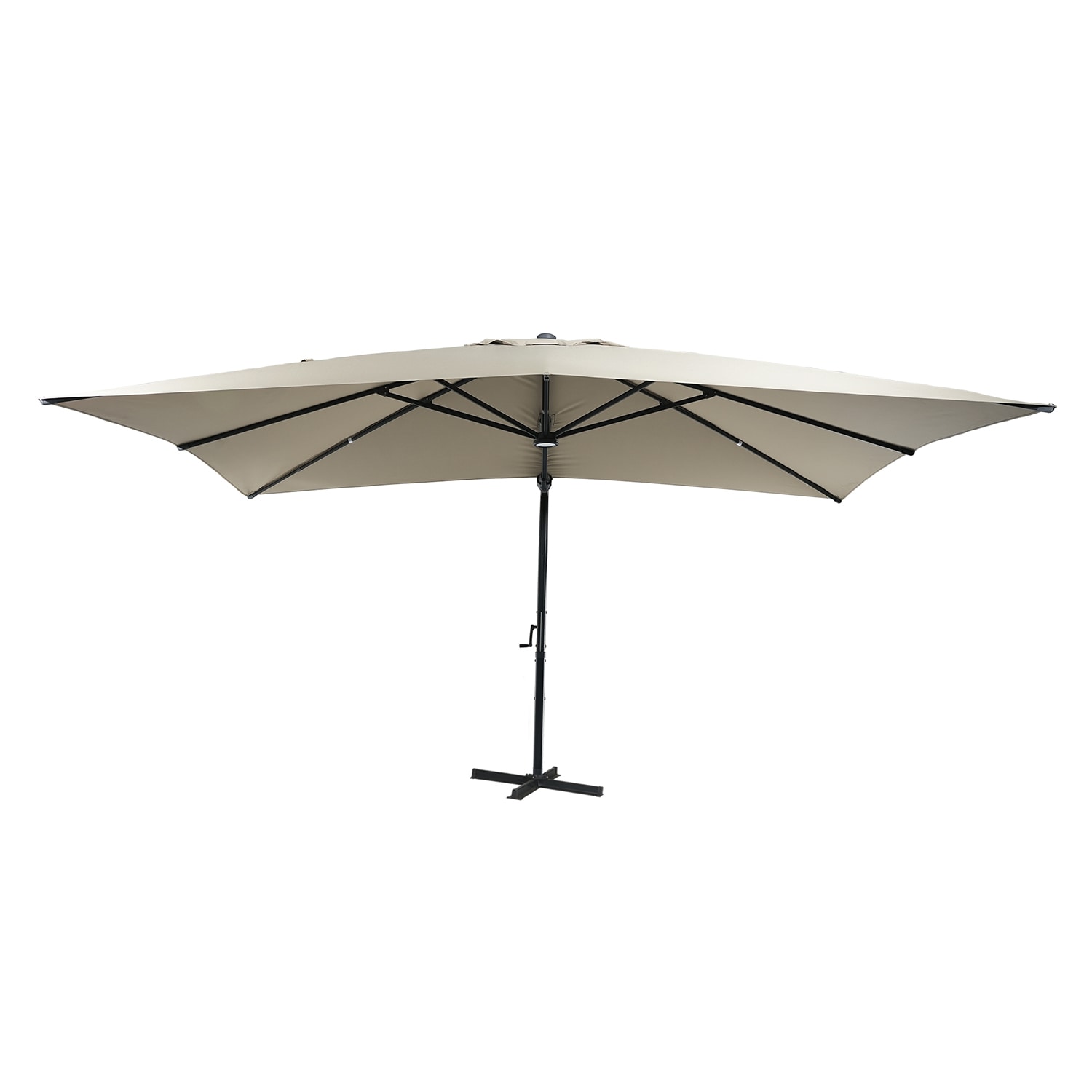 Mondawe 13-ft Aluminum Rectangular Cantilever Patio Umbrella With ...