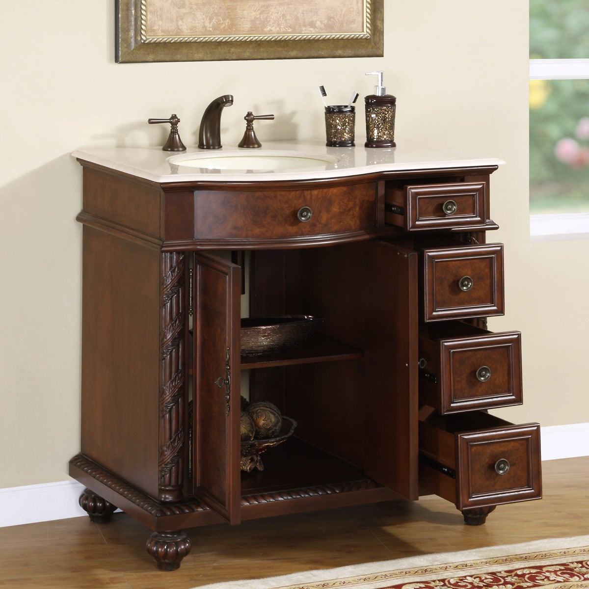 Silkroad Exclusive HYP-0213-CM-UIC-56-L Bath-Vanity-Combo - View #10