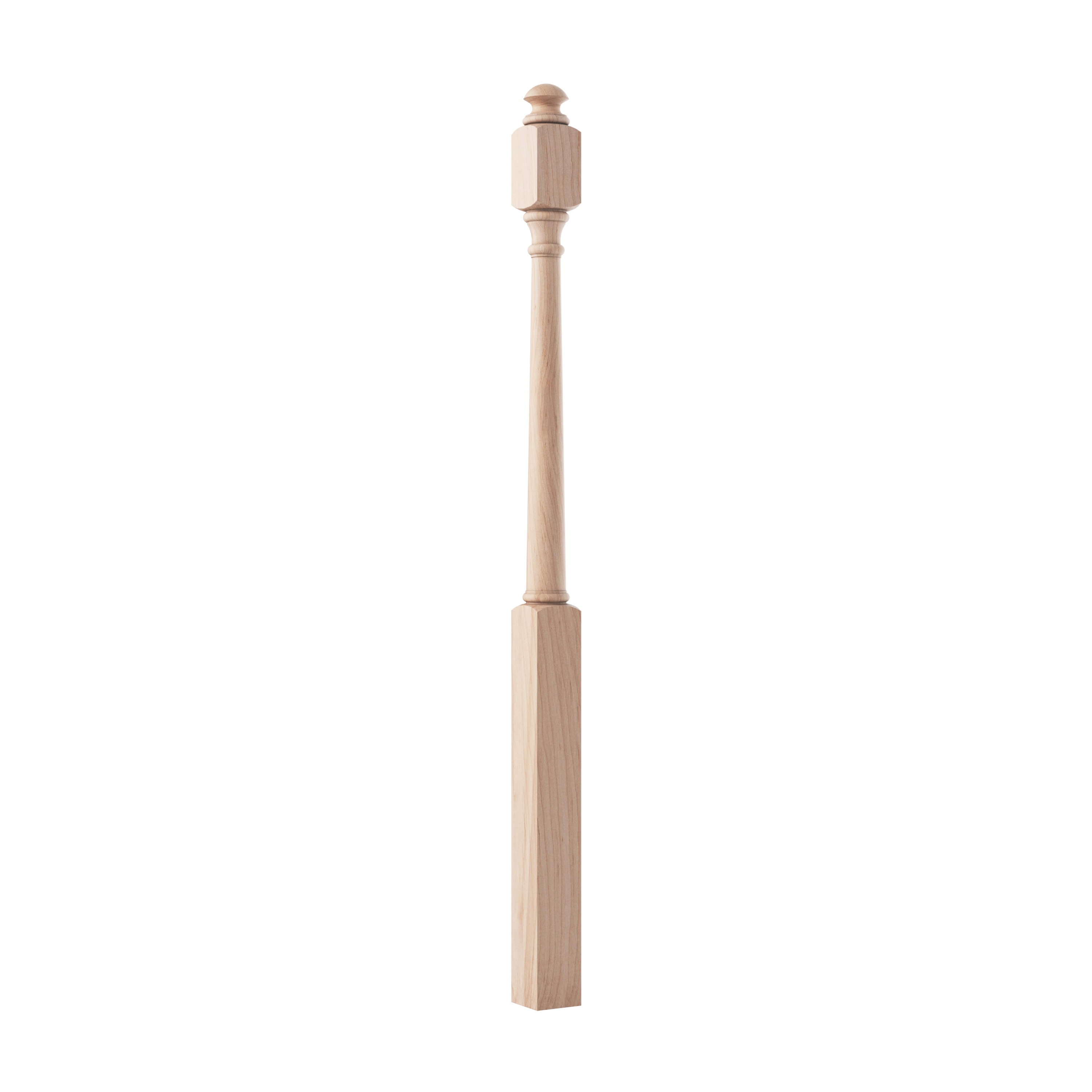 Crown Heritage 4444042 Colonial 3-in x 54-in Unfinished Maple Universal Stair Newel Post