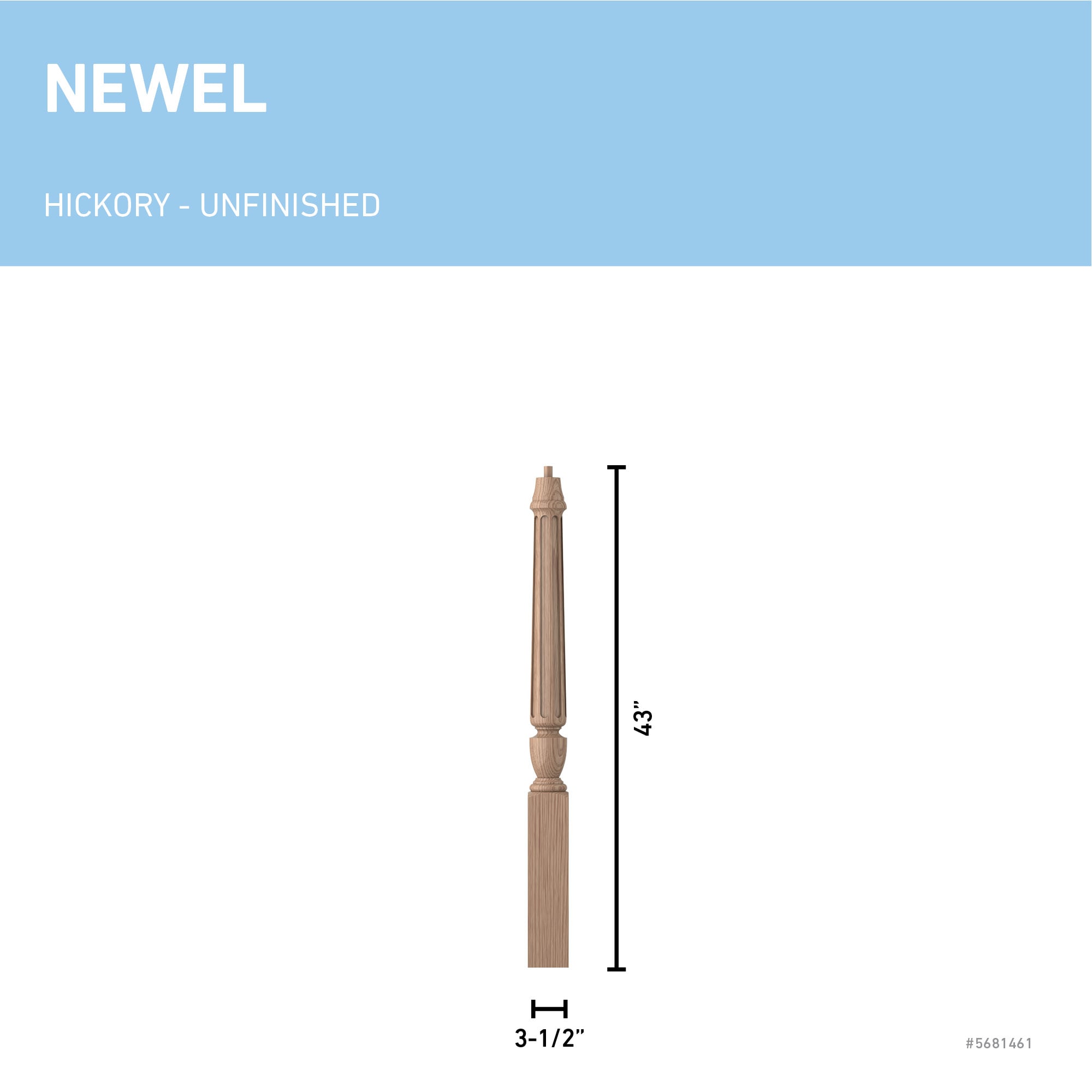 L.J. Smith Stair Systems LJF-3010-HK Interior-Stairpart-Newel-Posts - View #3