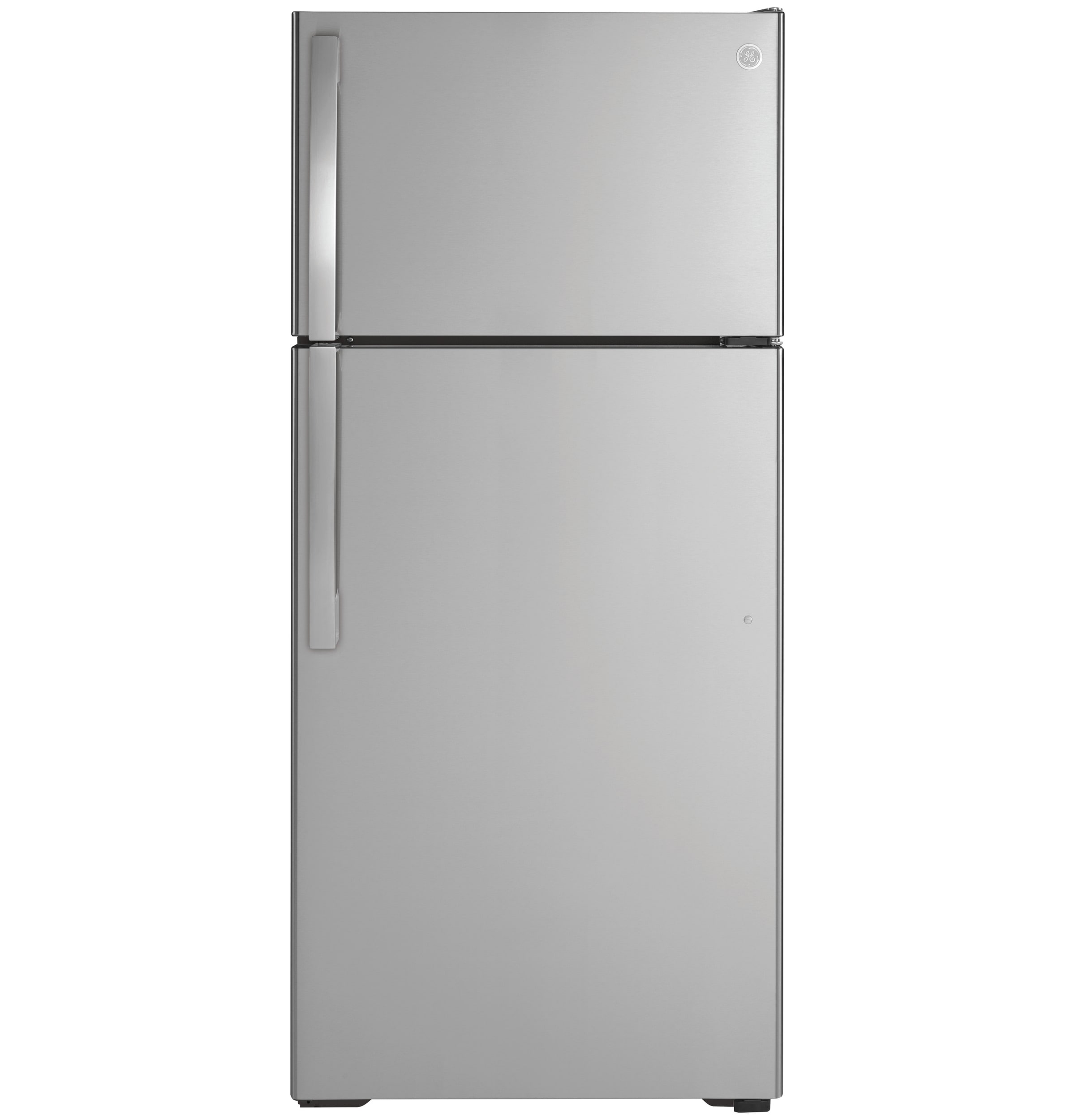 GE 16.6-cu ft Top-Freezer Refrigerator (Stainless Steel) in the Top ...