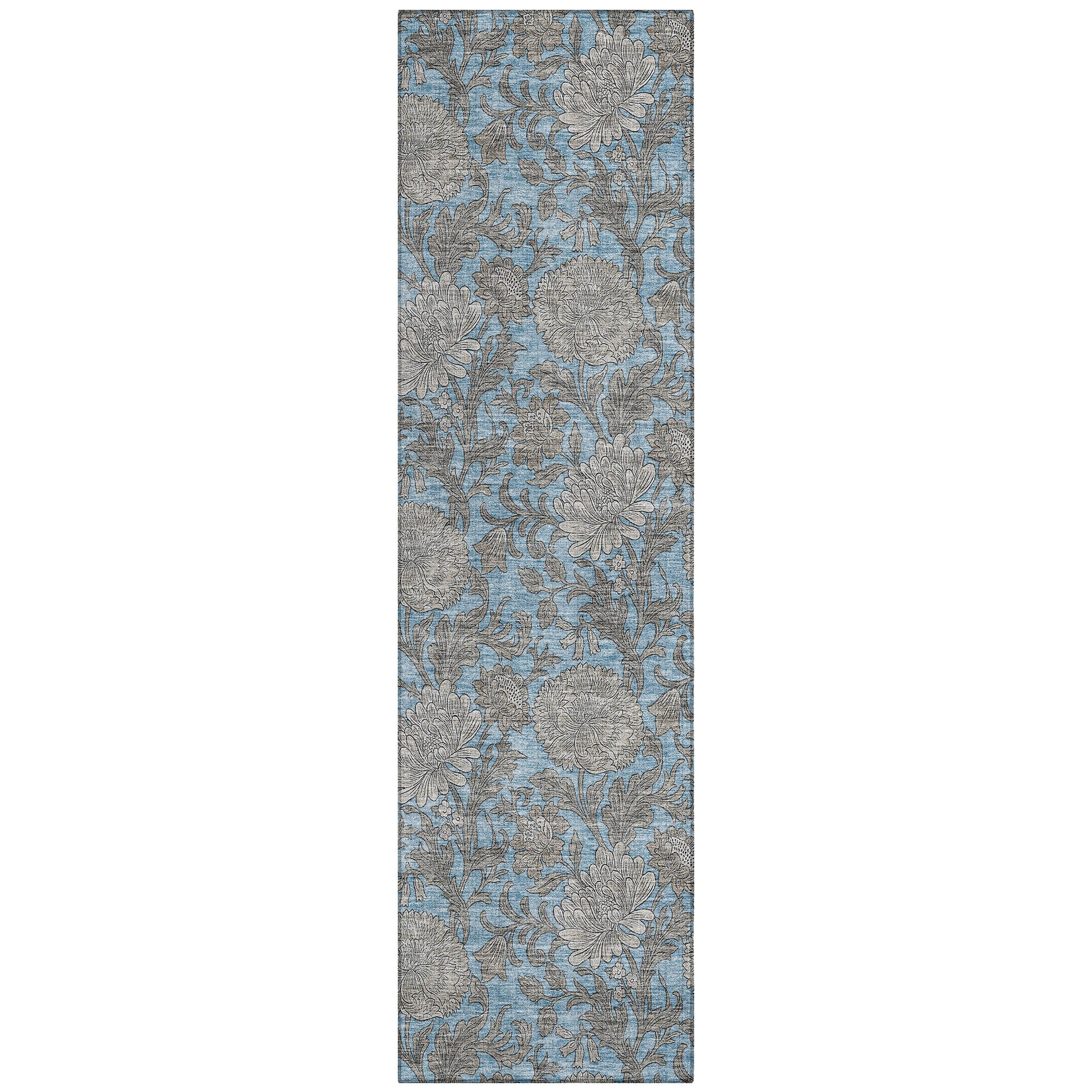 Addison Rugs ACN677BU2X8 Chantille ACN677BU 2 x 7 (ft) Polyester Blue Rectangular Indoor/Outdoor Geometric Machine washable Runner rug