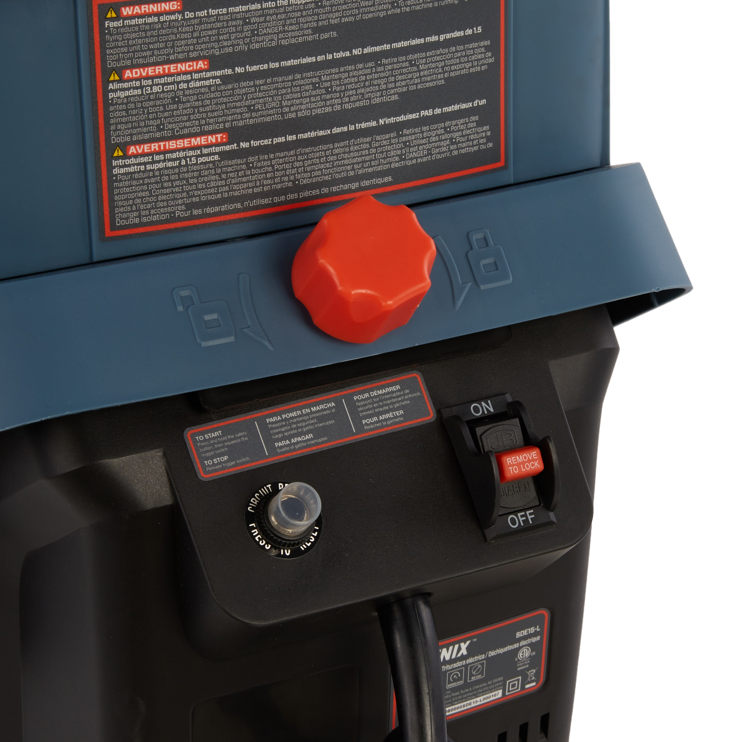 SENIX SDE15-L Electric-Chipper-Shredders - View #3