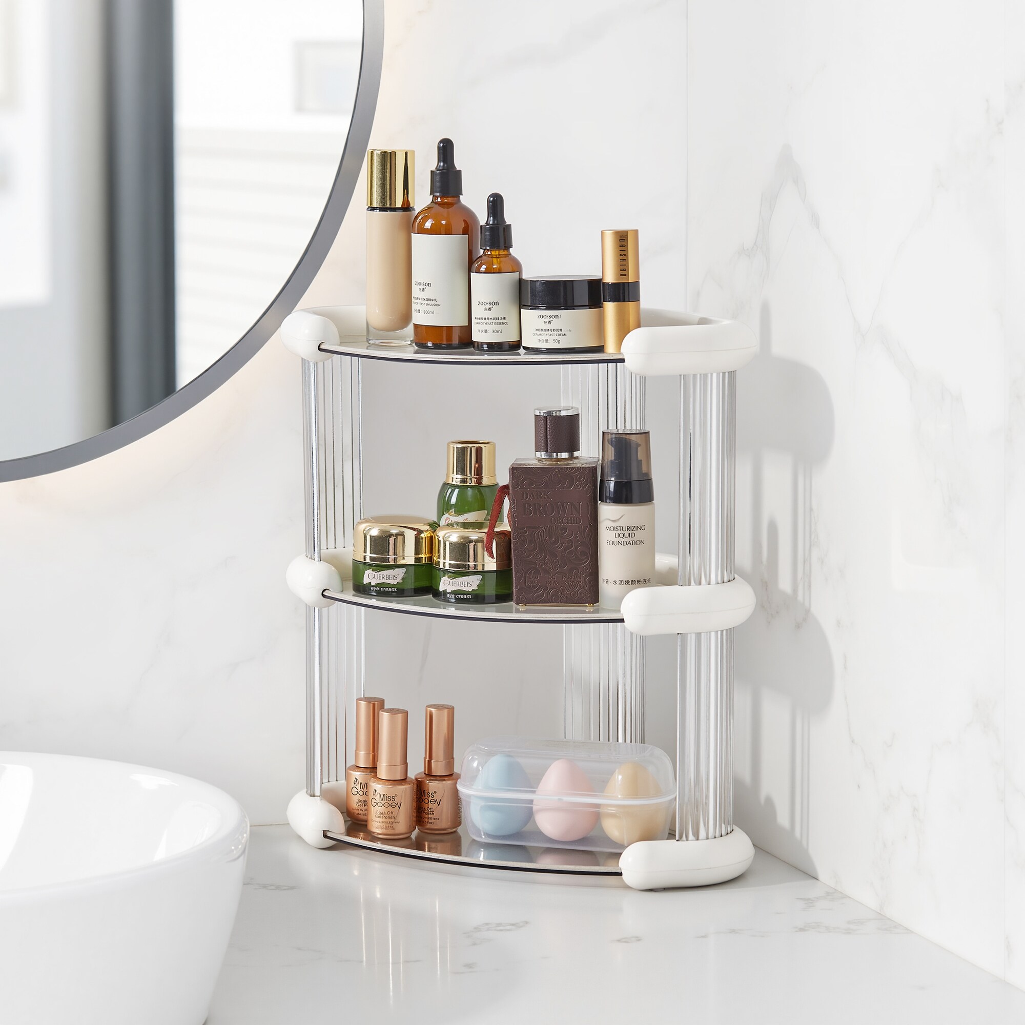 Vecelo LOE-DA-30A3-WHE Bathroom-Shelves - View #7