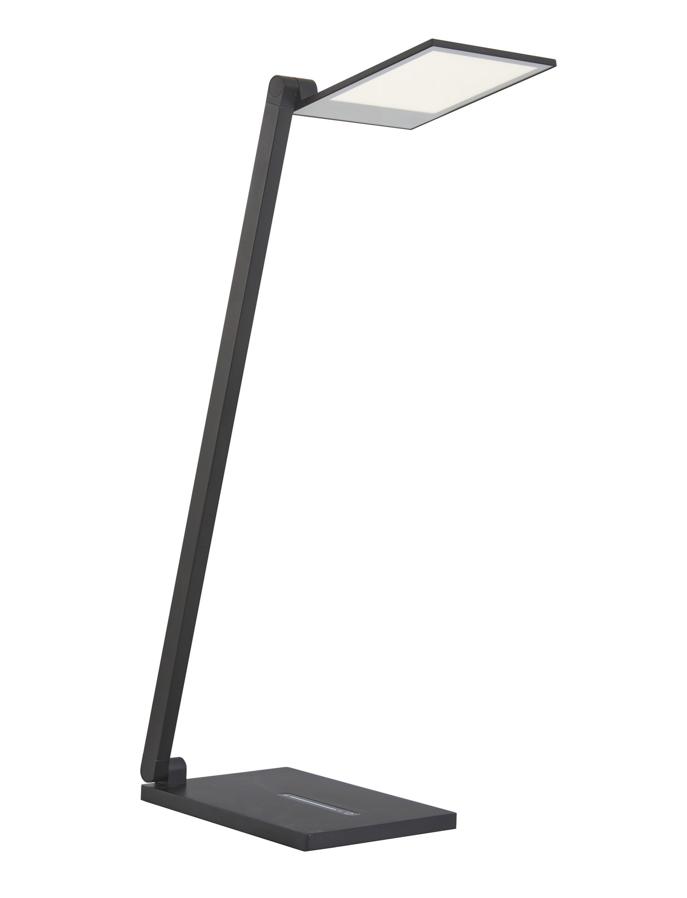 George Kovacs P1933-66A-L Kovacs Task Portables 18-in Adjustable Black Coal Touch Standard Desk Lamp with Metal Shade