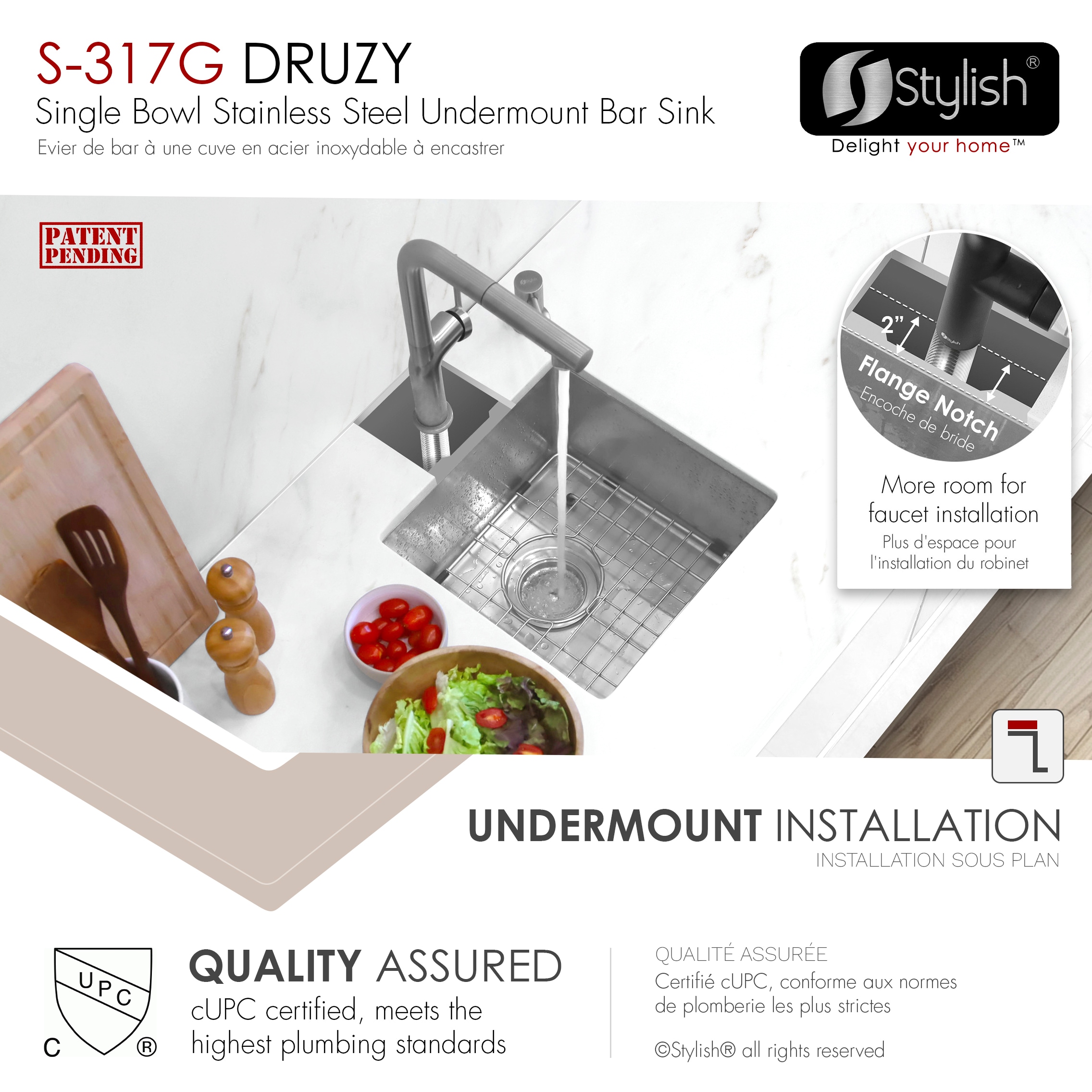 Stylish S-317G1 Kitchen-Sinks - View #4