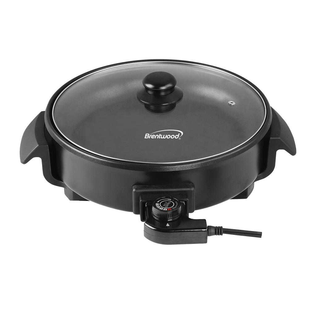 brentwood 12-in L x 11-in W 1400-Watt Non-stick Electric Skillet in the Electric  Skillets department at