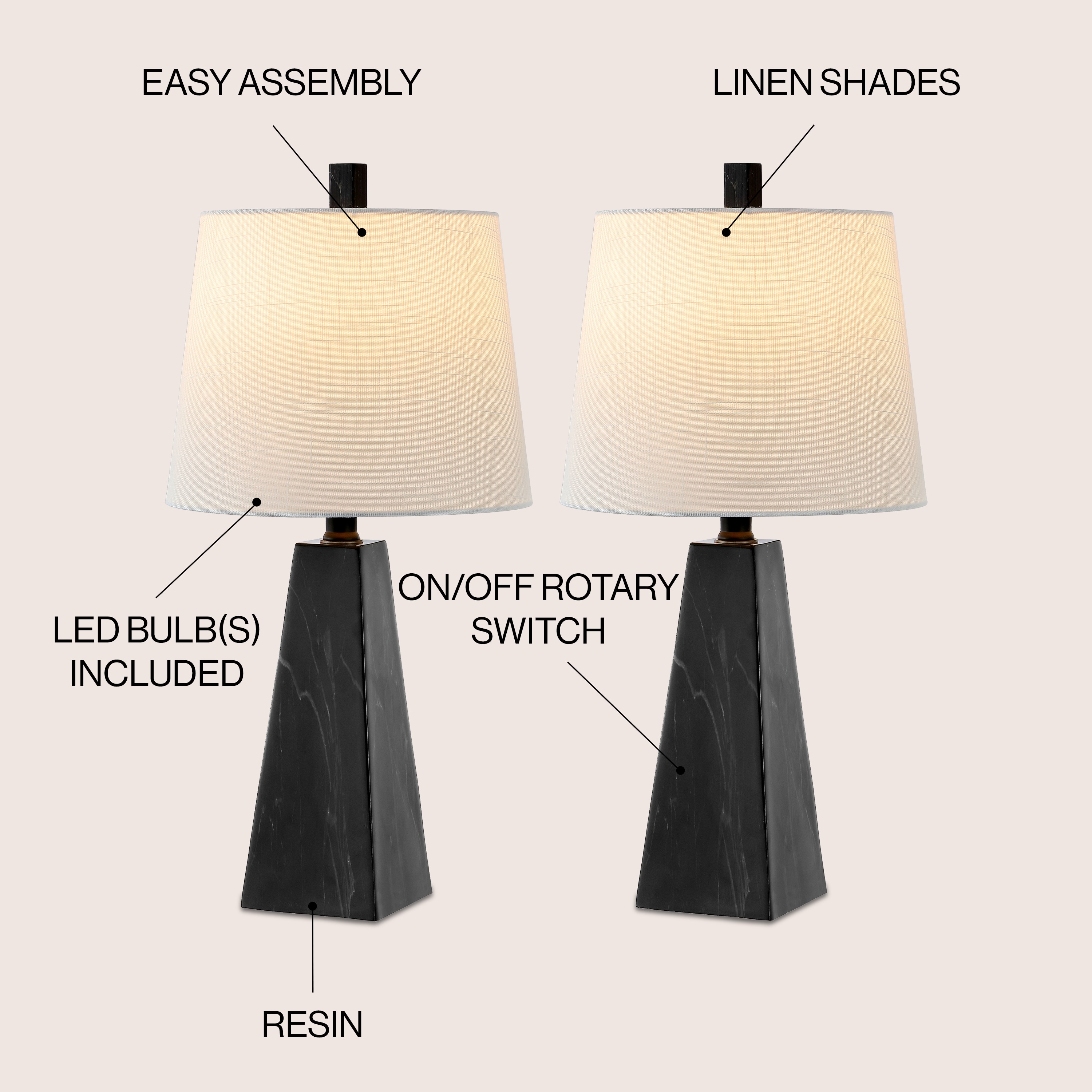 JONATHAN  Y JYL1037D-SET2 Table-Lamps - View #3