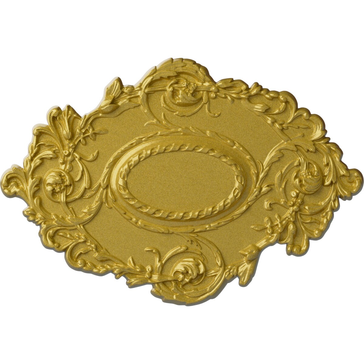Ekena Millwork CM30KIRGS Kinsley Flowing Leaf 16.875-in W x 30.375-in L Painted Rich Gold Polyurethane Whole Ceiling Medallion