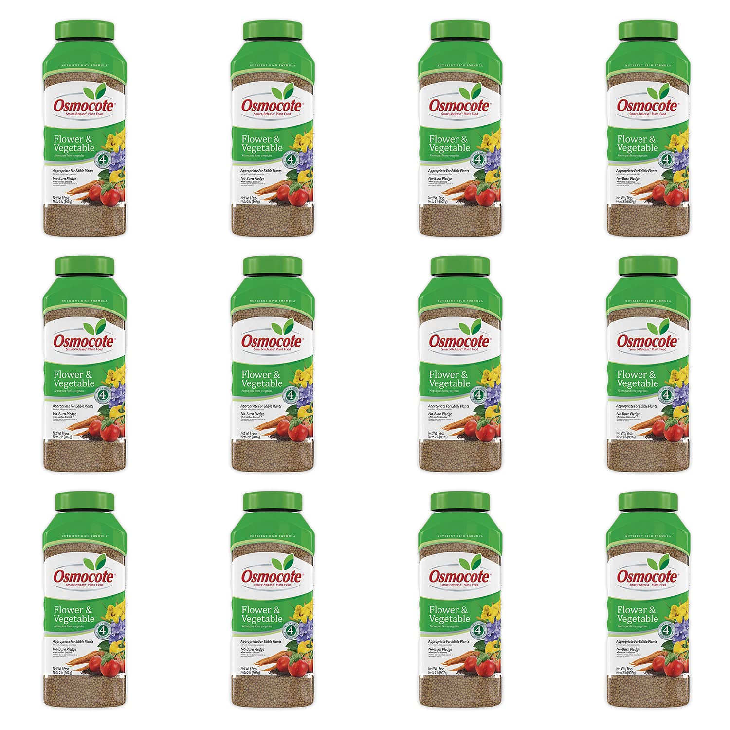 Osmocote  Smart-Release Plant Food Flower Vegetable Plant Fertilizer 2 lbs. (12-Pack)