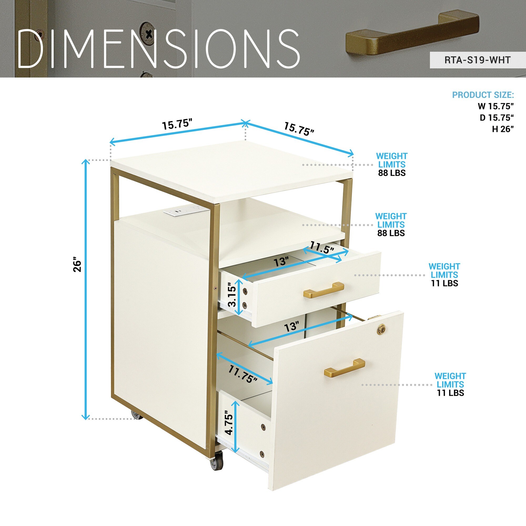 HyperDrop Cart W-B2746P529389 Filing-Cabinets - View #4