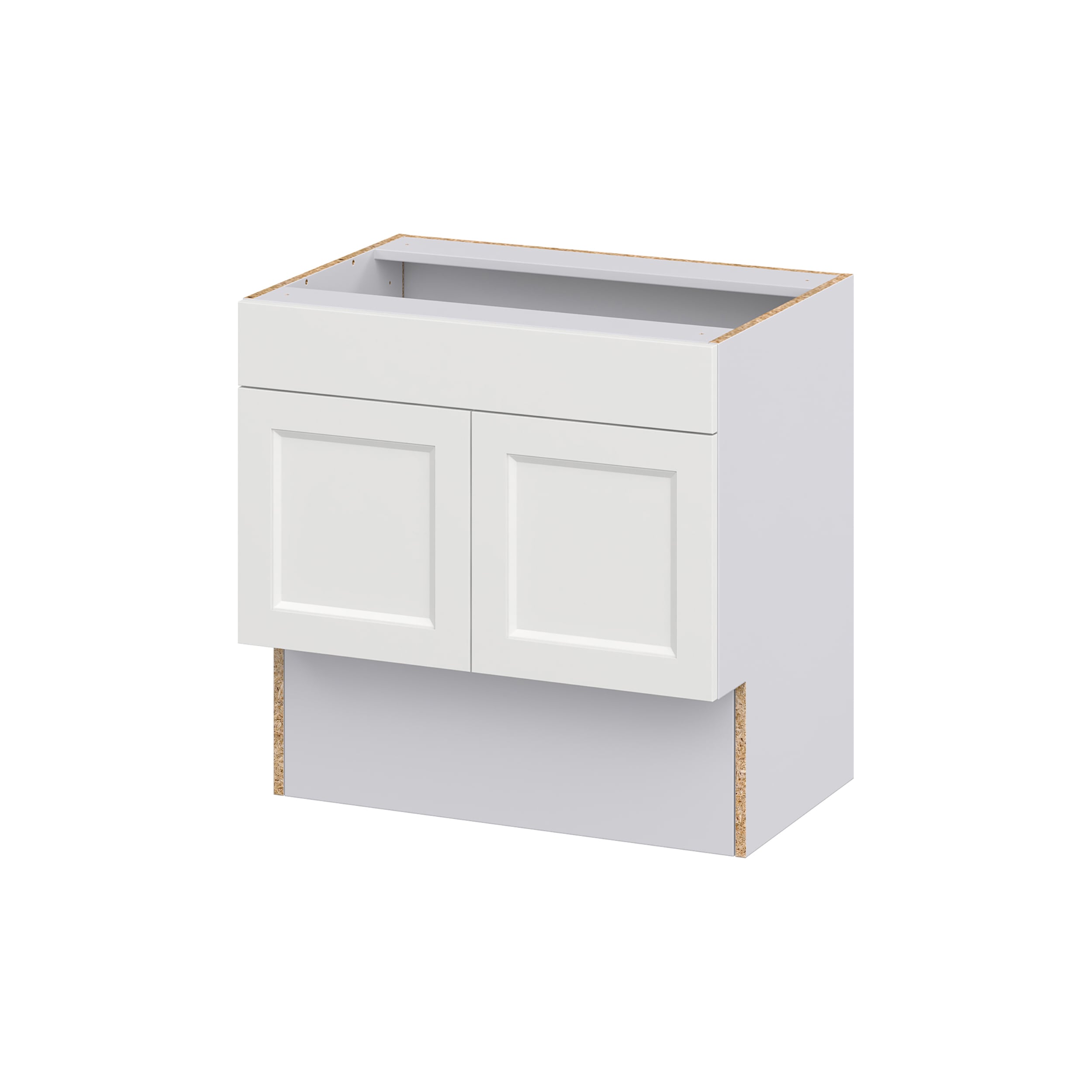 Hugo&Borg DSVS30FFRFADA-RI Riviera 30-in W x 30-in H x 21-in D Bright White Base Fully assembled Cabinet (Recessed Panel Shaker)