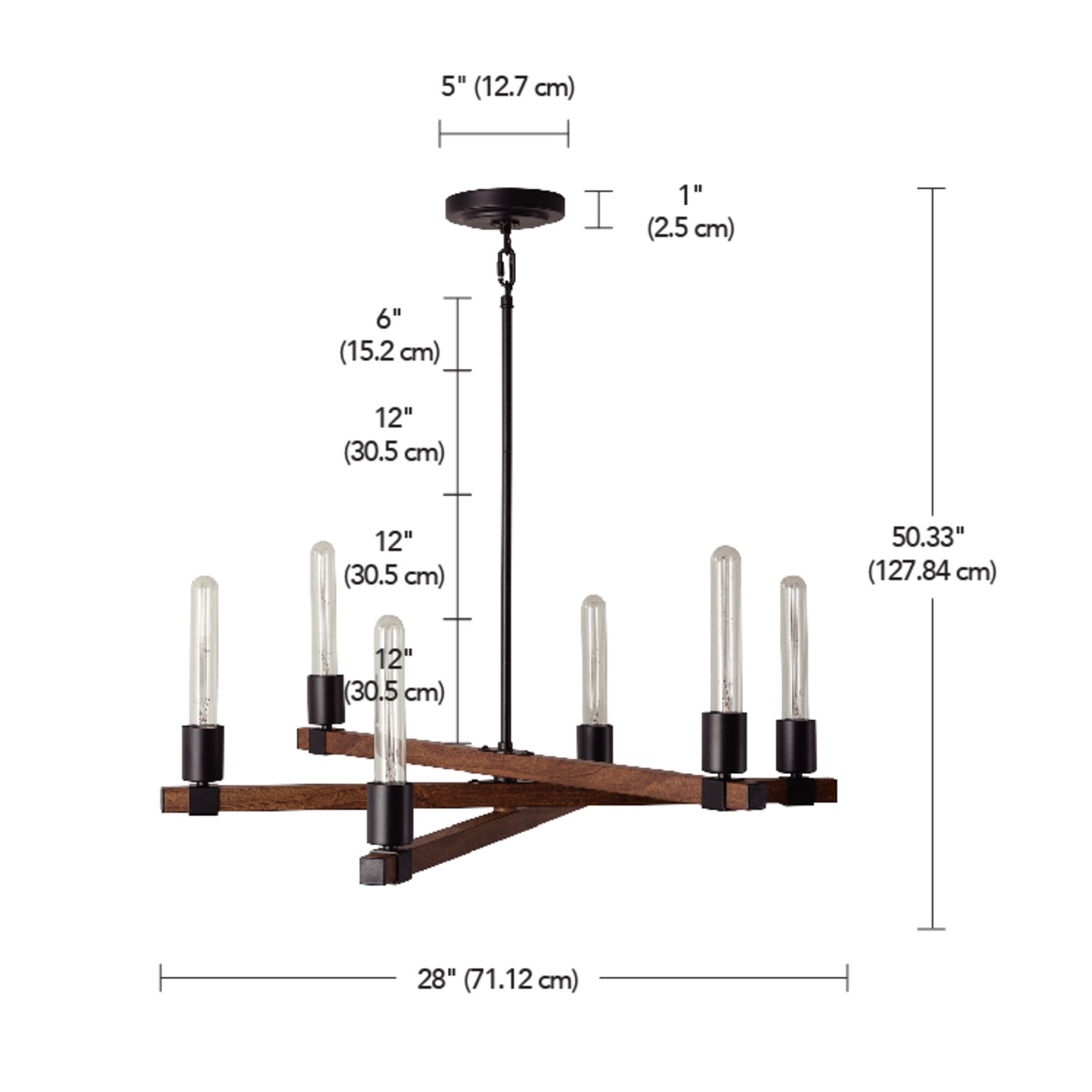 Globe Electric Walken 6-Light Matte Black Industrial Dry rated ...