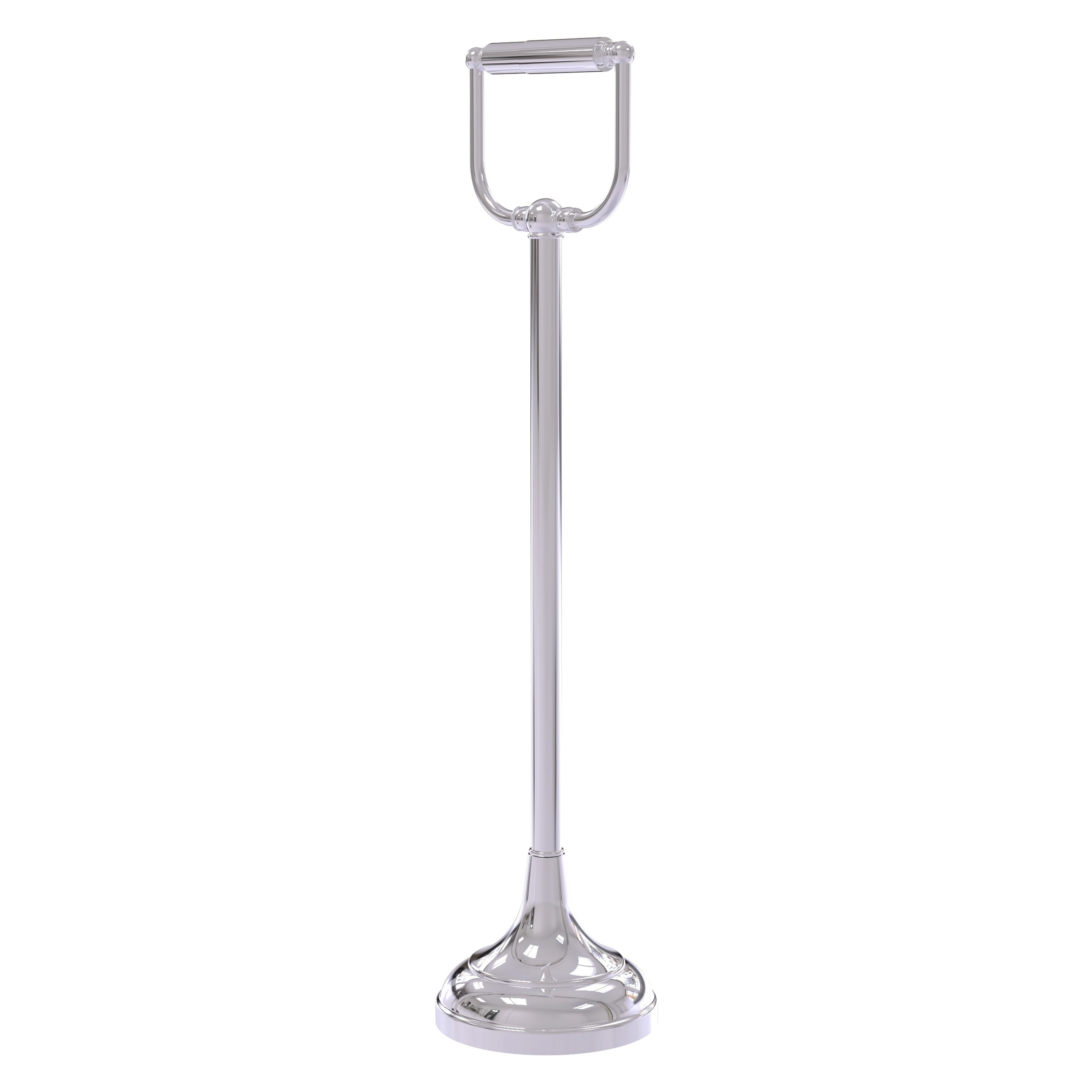 Allied Brass TS-24-PC Polished Chrome Freestanding Double post Toilet Paper Holder 1 -Rolls with Storage