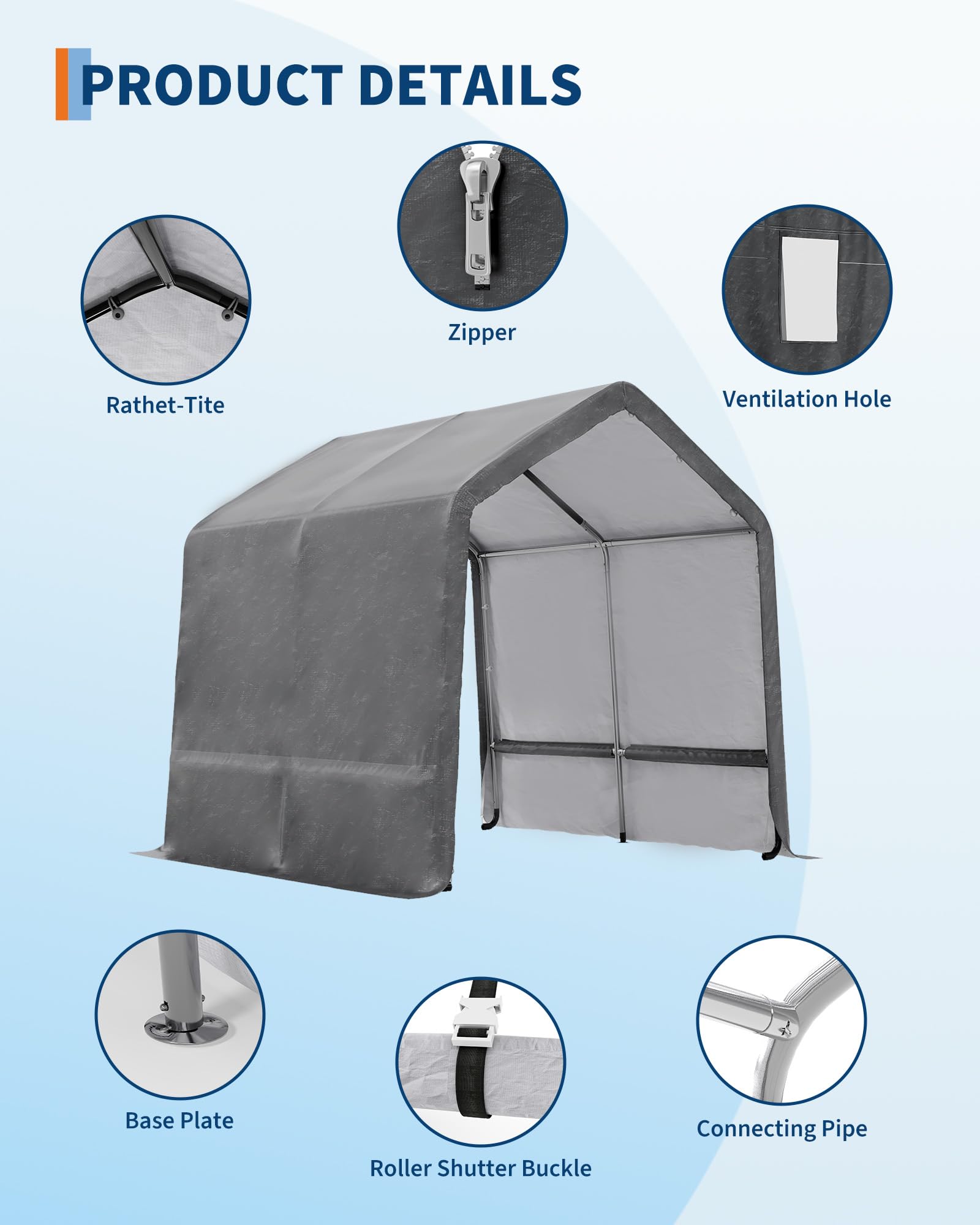 IdealHouse BZI-WNHB7MHB-IXO0BO6 Carport-Covers - View #6