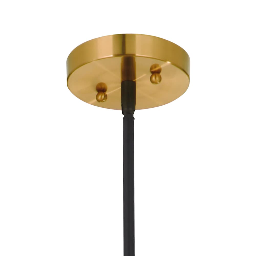 Randolph 24'' Black and Brass Globe Chandelier