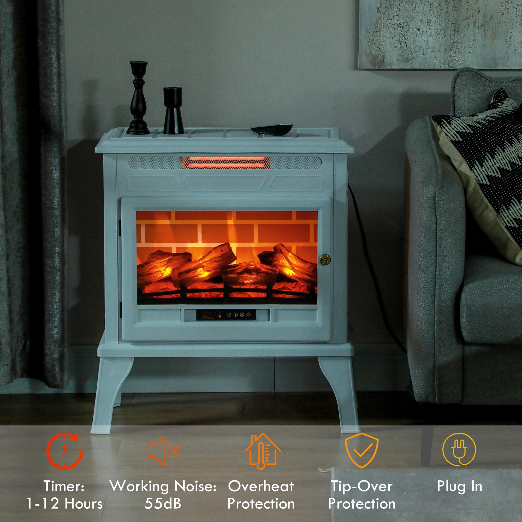 Bybafun YE7400041 Electric-Fireplaces - View #3