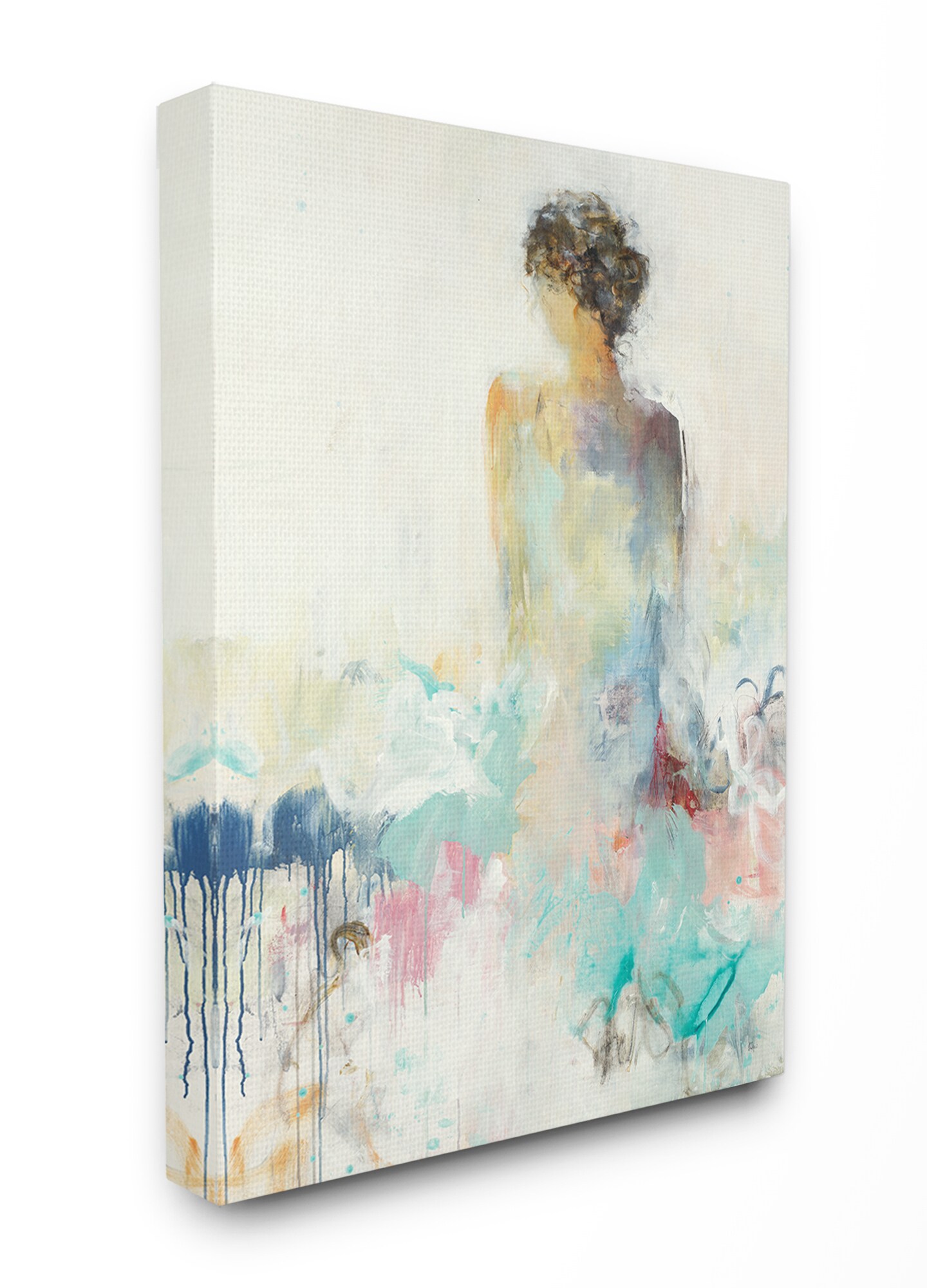 Stupell Industries Soft Textured Figural Woman Portrait Painting Third and  Wall 40-in H x 30-in W Vintage/Retro Print on Canvas at