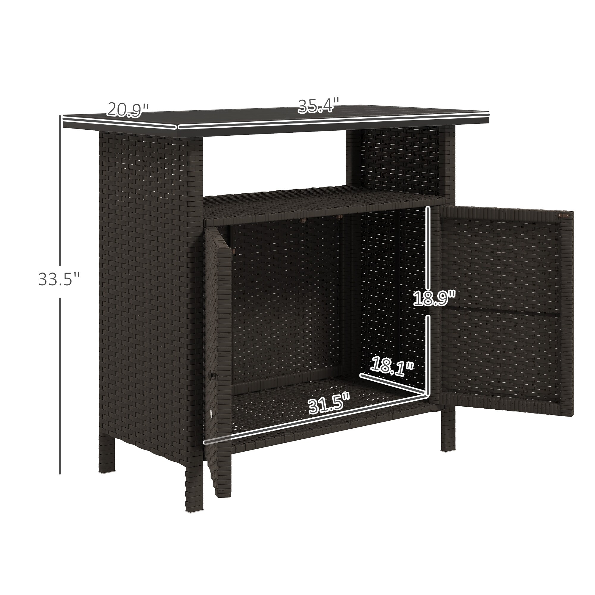 Outsunny 865-029V00CF Patio-Tables - View #3