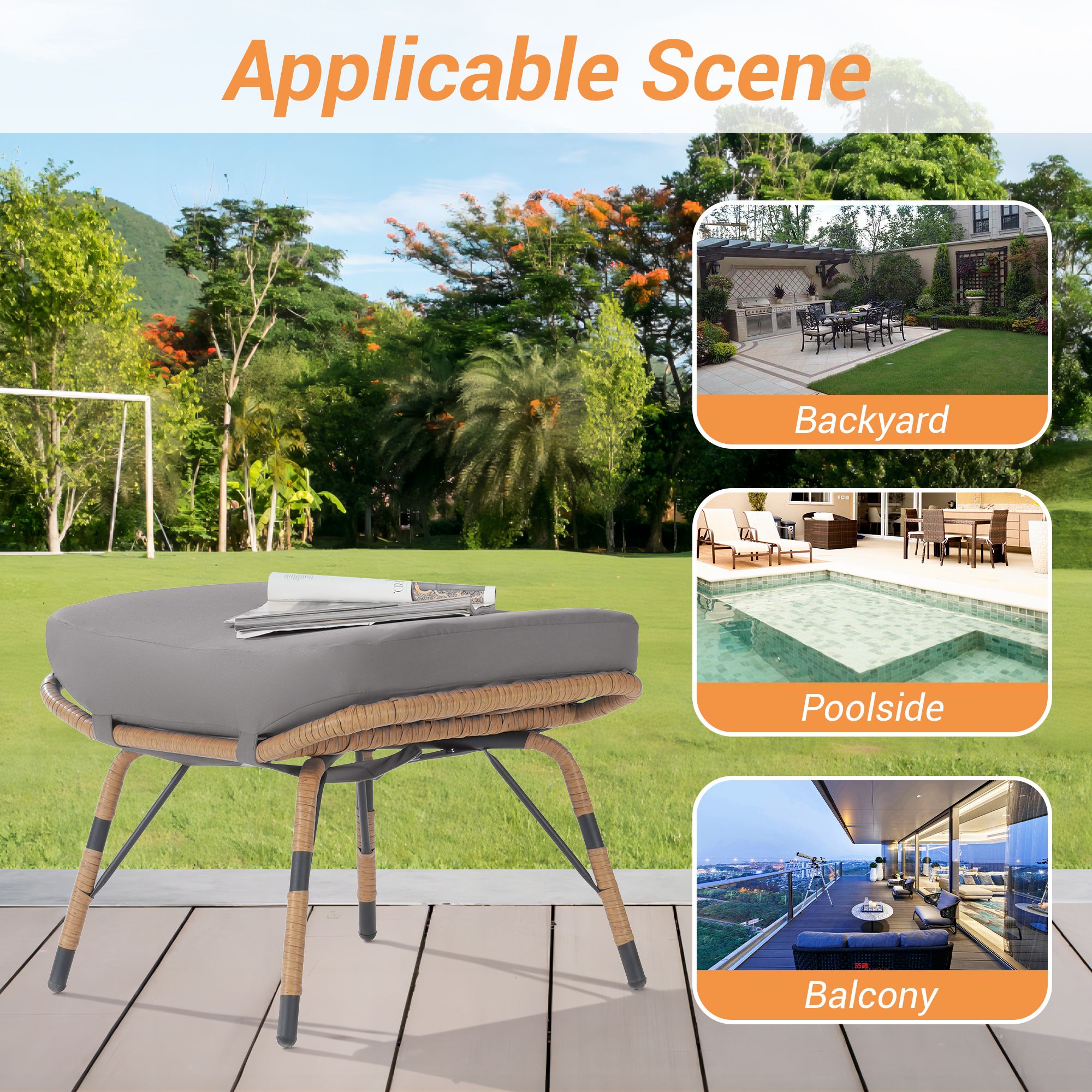 SANSTAR L-OTIDC53LY Stools-Ottomans - View #3