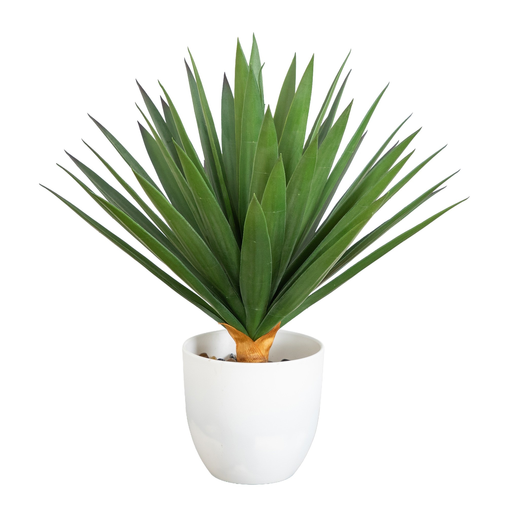 Nearly Natural 17-in Green Indoor/Outdoor Desktop Agave Artificial Plant