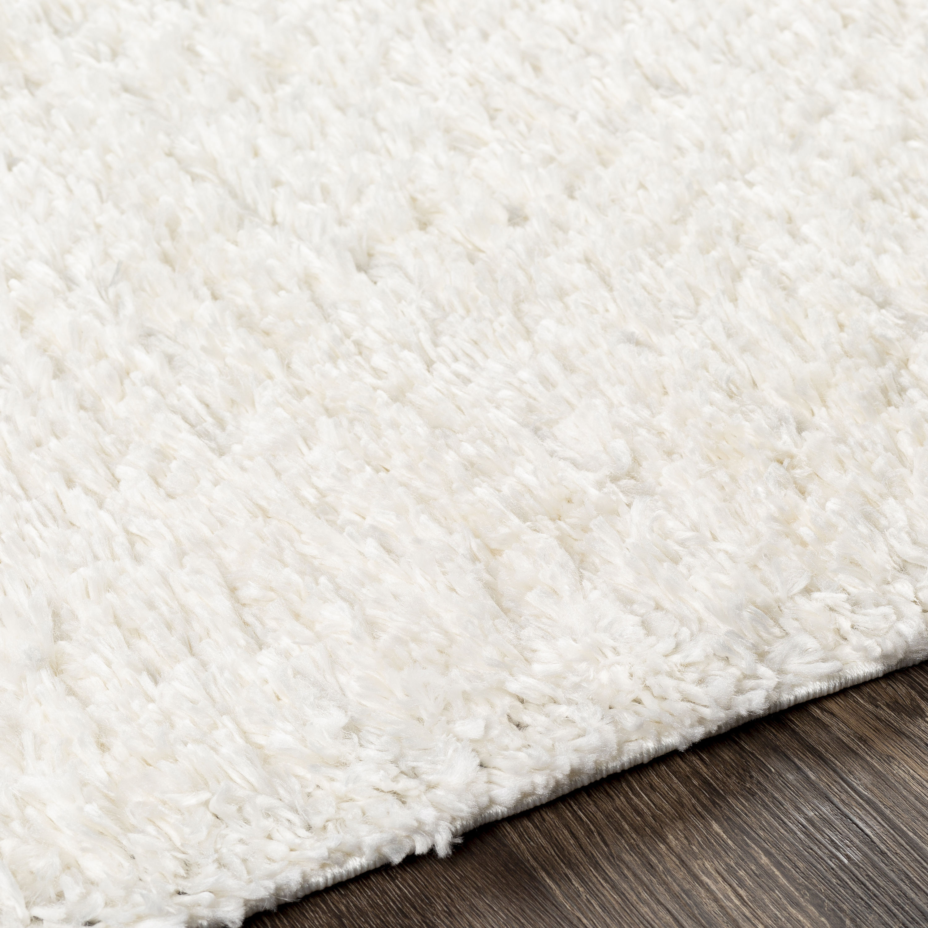 Livabliss Deluxe Shag 8 X 10 (ft) White Indoor Solid Area Rug DXS2300 ...