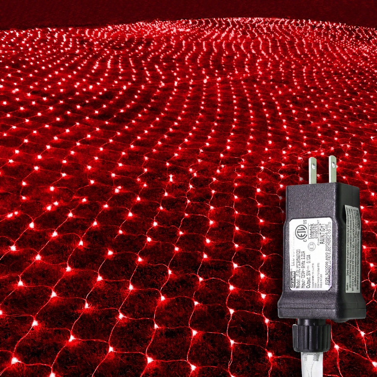 AOIZGMY  Red Net Lights 9 Point 9ft by 6 Point 6ft 208 LED Mesh Light IP44 Waterproof 8 Modes Plug In for Outdoor Halloween Christmas Bush Garden