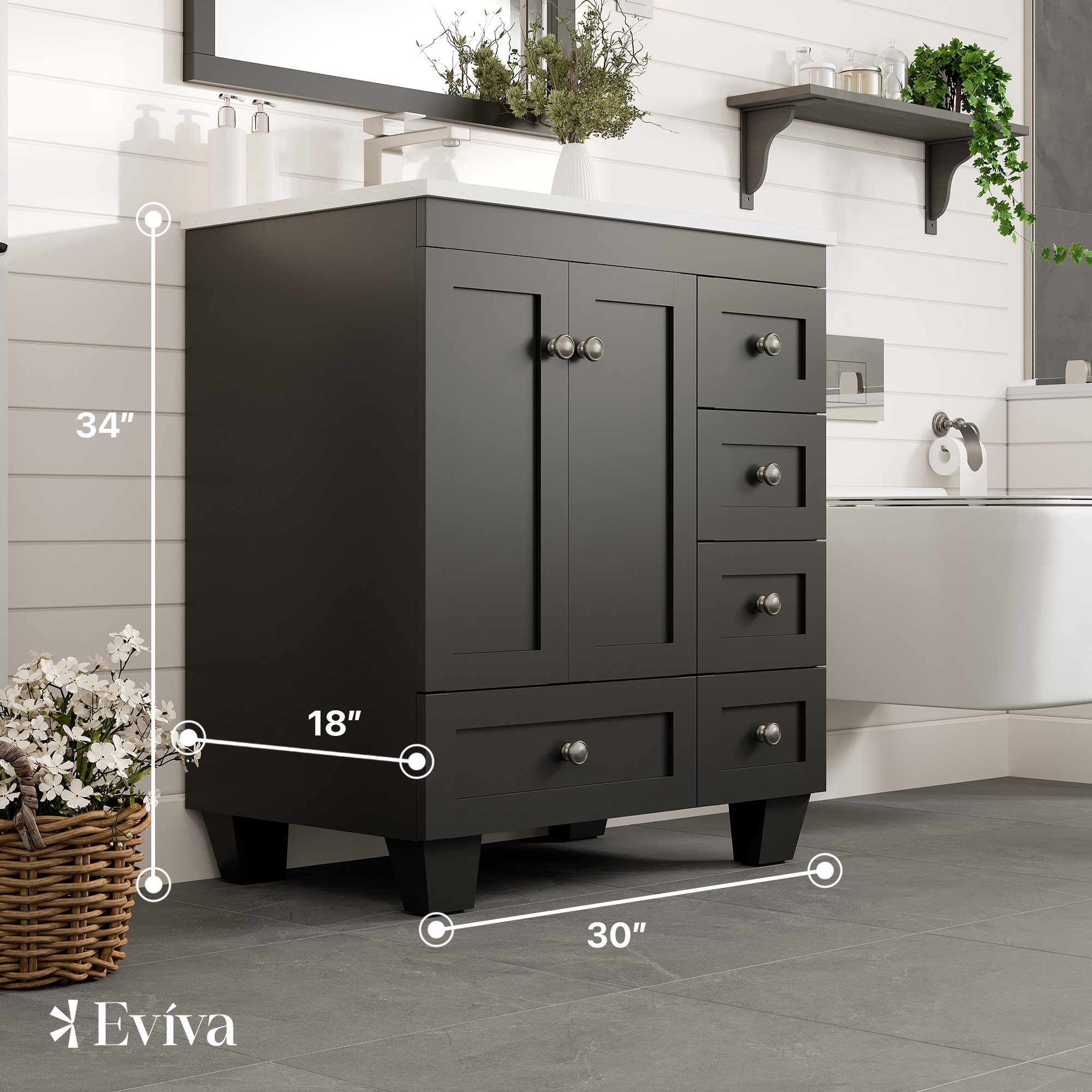 Eviva EVVN30-30X18ES-Q Bath-Vanity-Combo - View #2