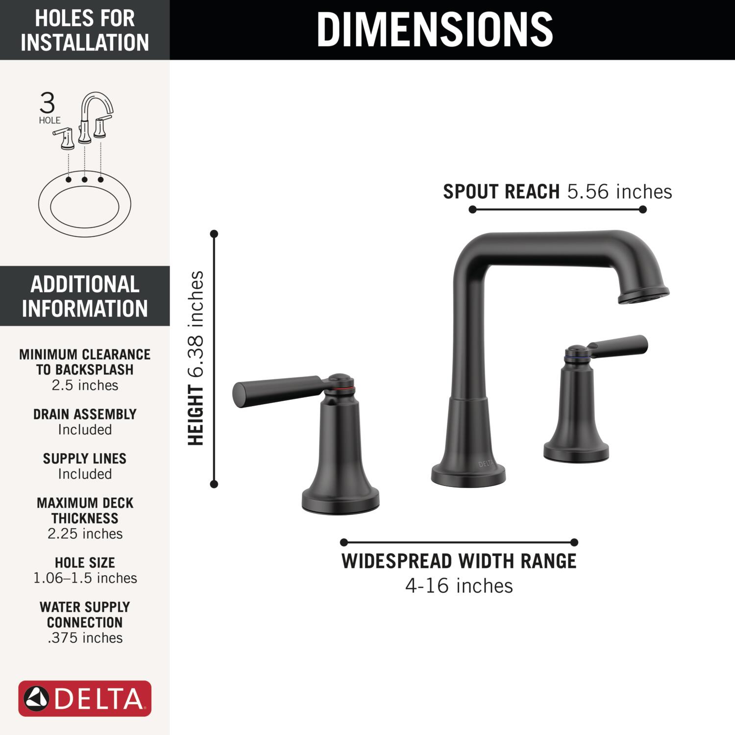 Delta 3536-BLMPU-DST Lavatory-Faucets - View #4