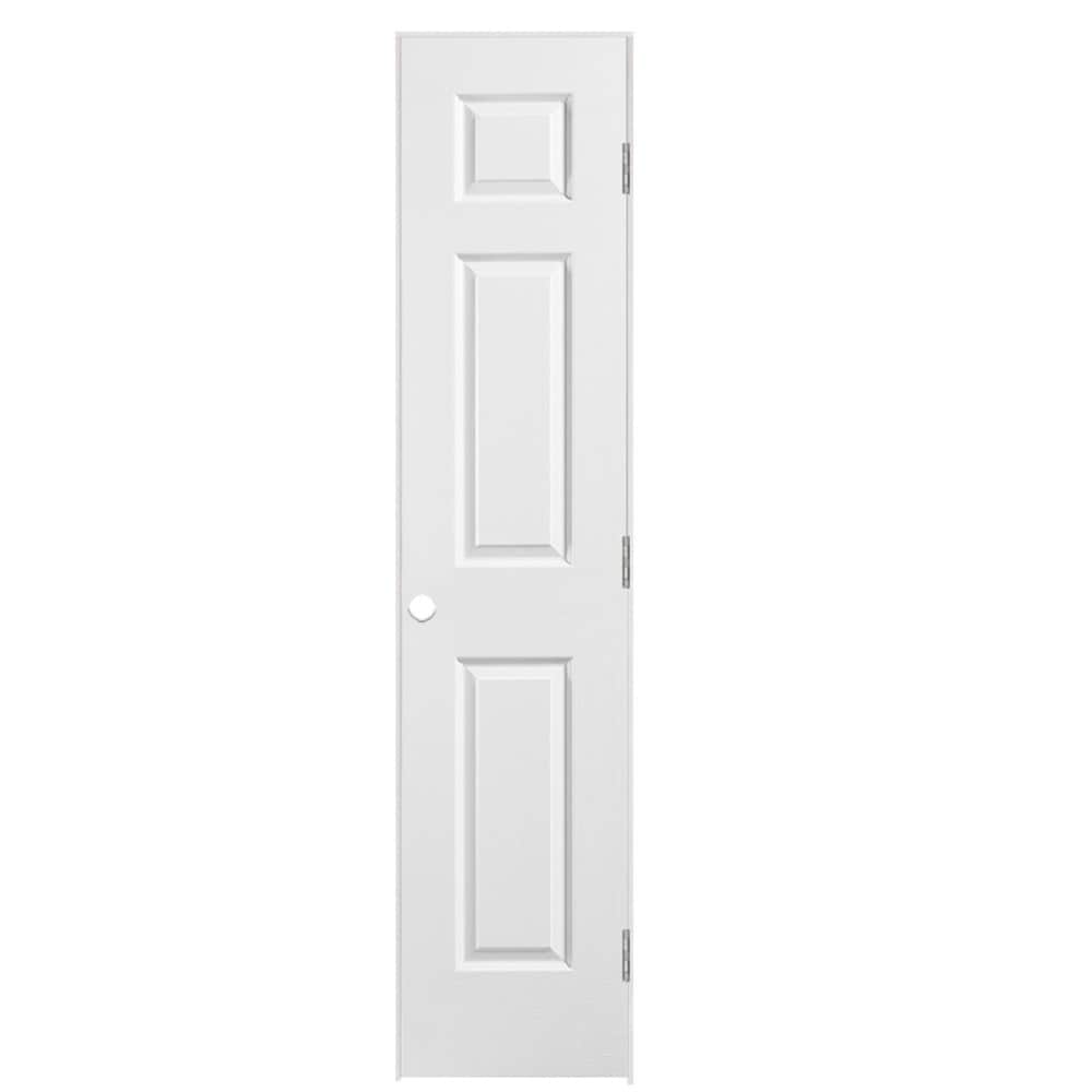 Traditional 18-in x 80-in 6-panel Hollow Core Molded Composite Left Hand Single Prehung Interior Door in White | - Masonite 743470