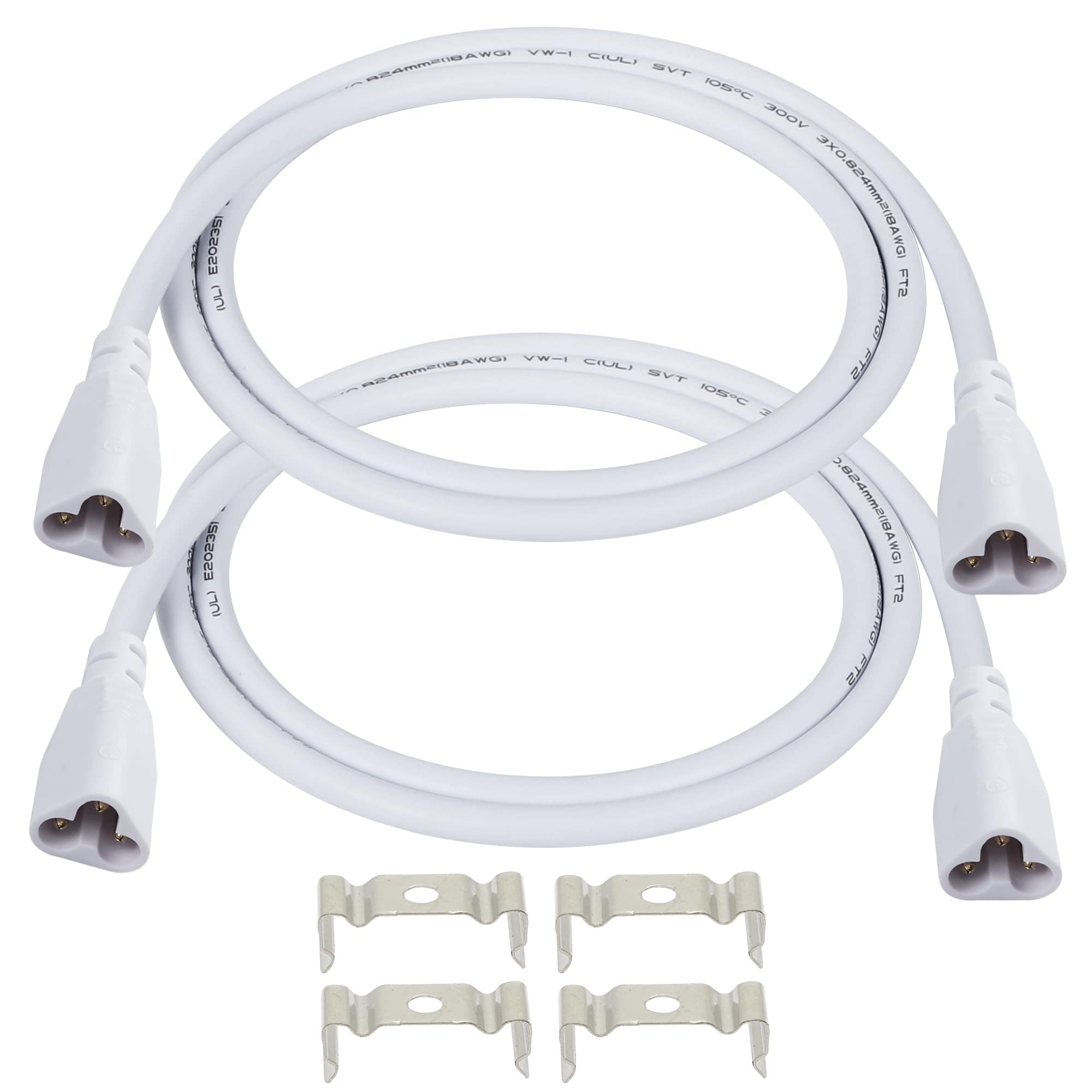 Misopily 2 Pack UL Listed T5 T8 Male LED Cable 3.3-Foot 3-Pin ...
