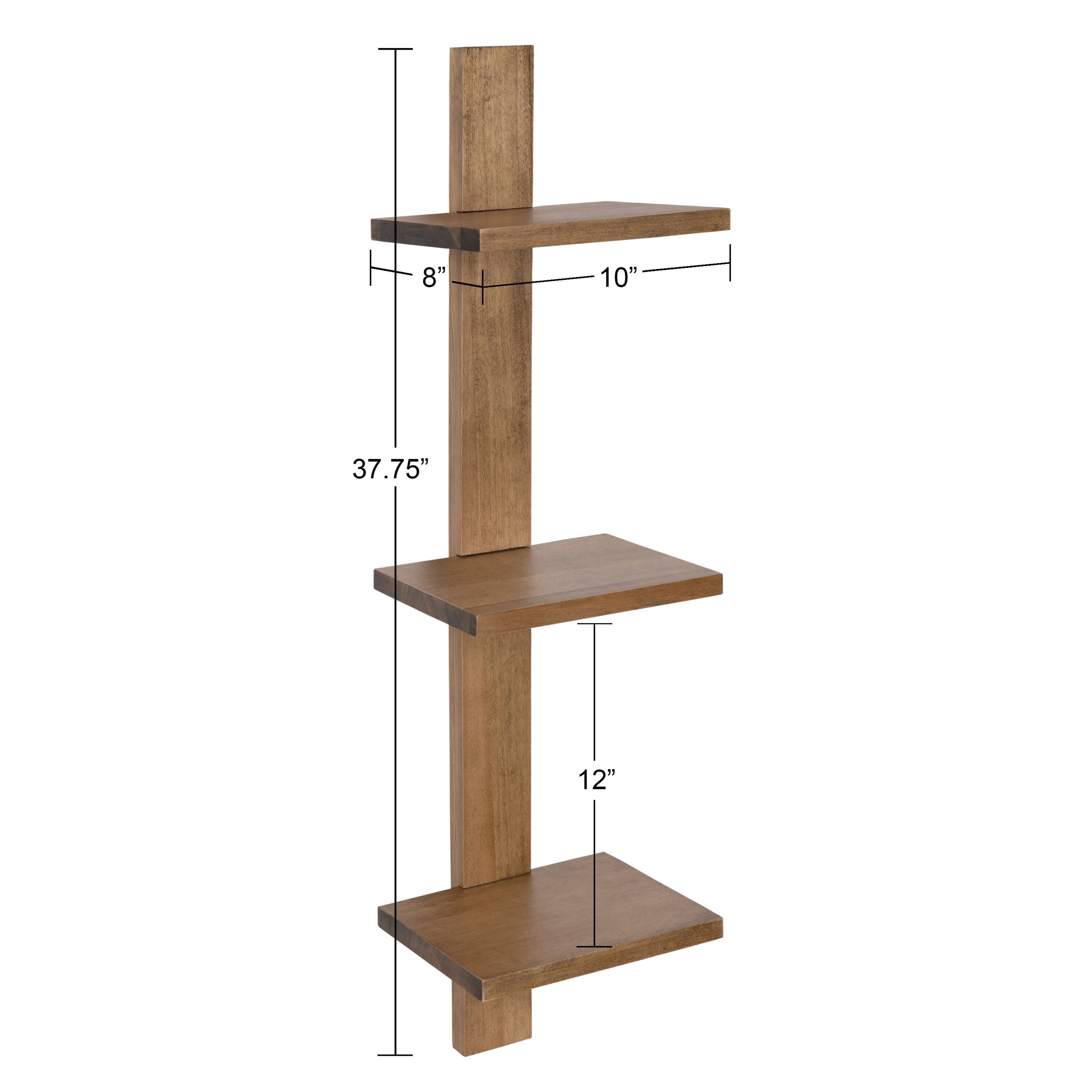 Kate And Laurel 10-in L X 8-in D X 37.75-in H Natural Wood Rectangular 