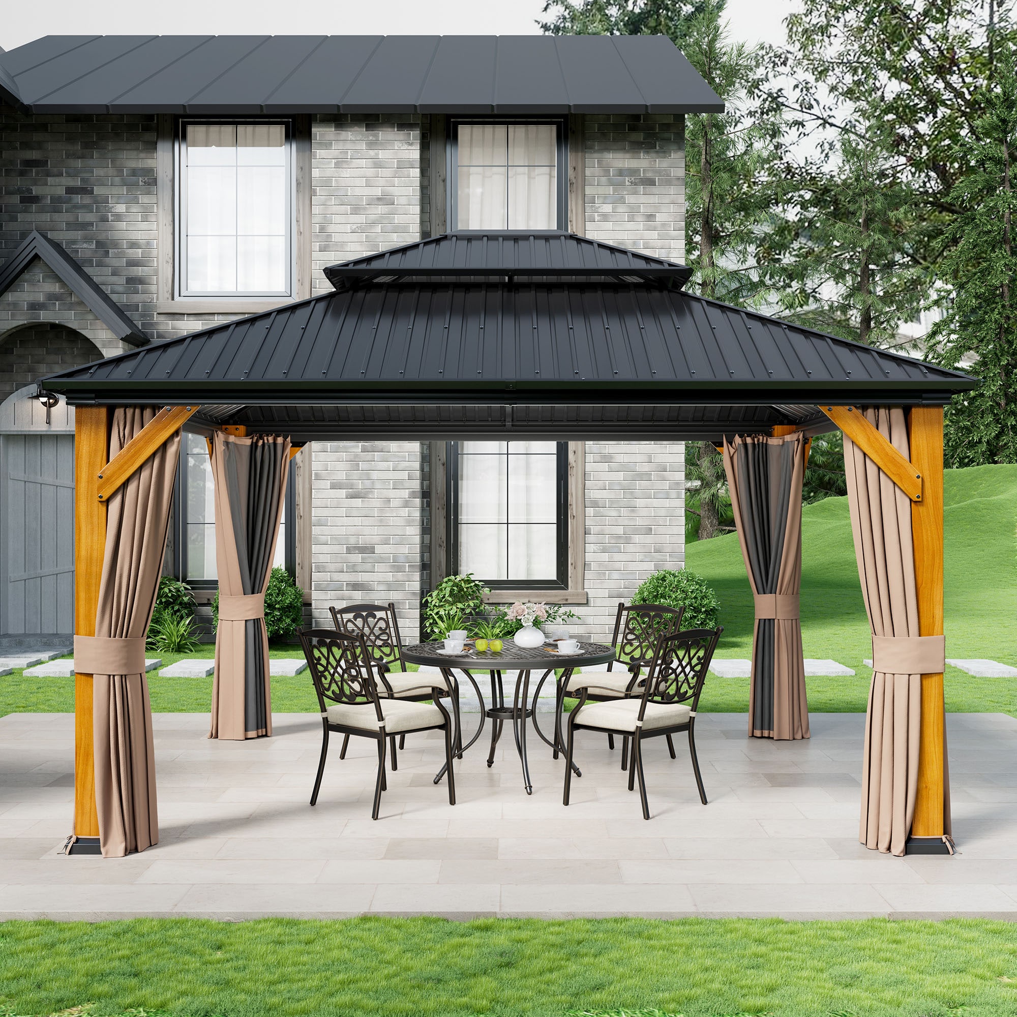 Clihome CL-DOLS018 Wood-Resin-Gazebos - View #3