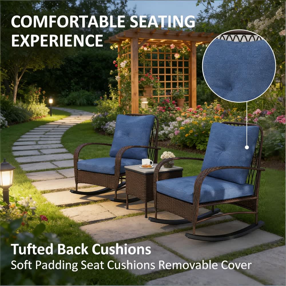 Coolbibila GARETH-PATIO-BROWN Patio-Conversation-Sets - View #7