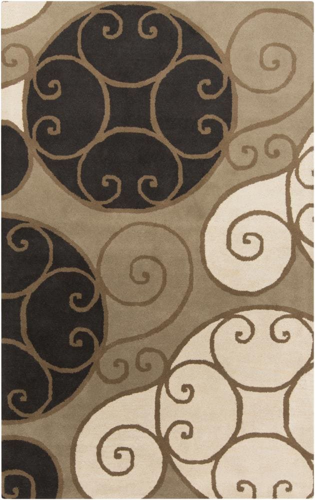 Surya ATH5111-7696 Athena 8 x 10 Wool Camel Indoor Medallion Area Rug