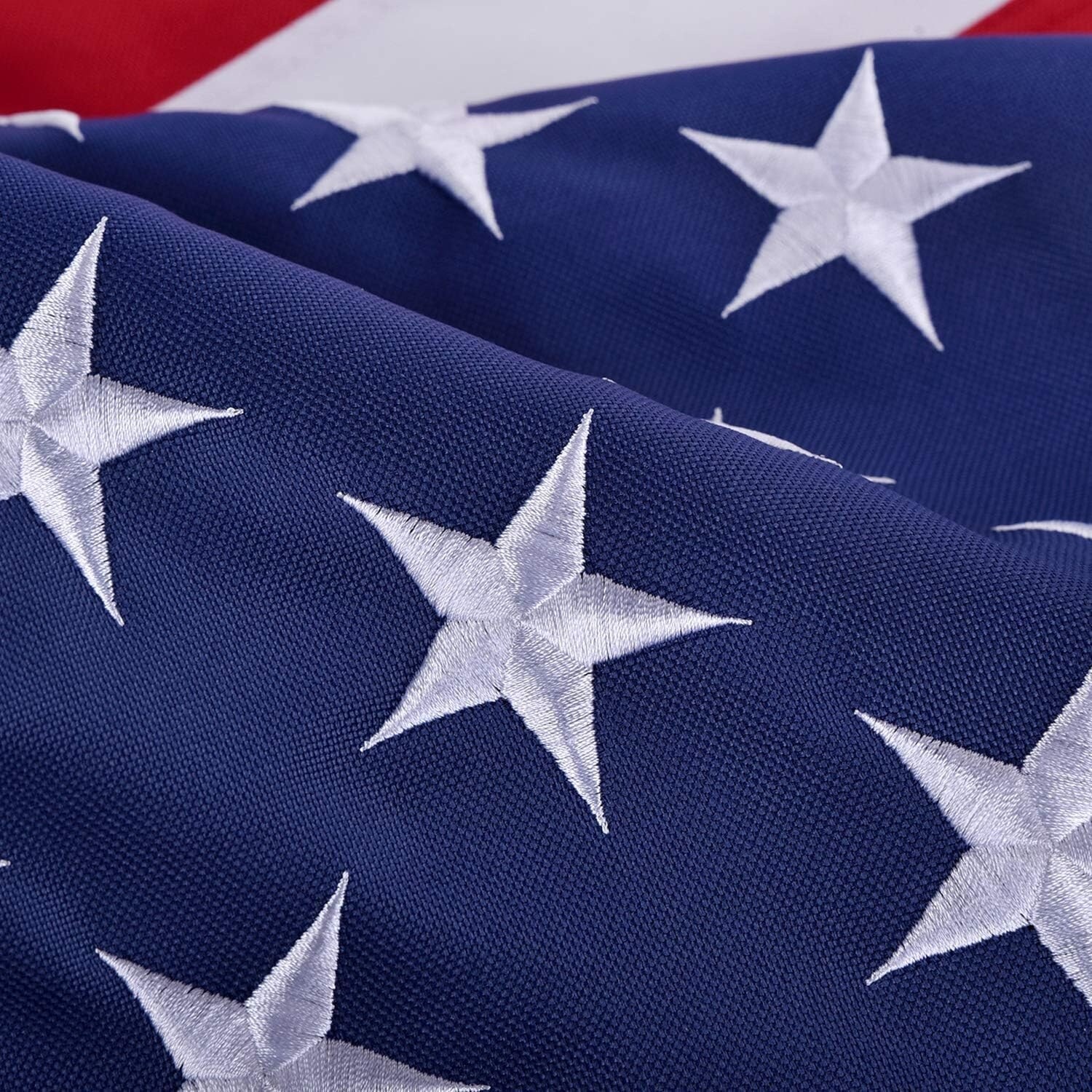 Justincity  US Flag 6x10 Outdoor Heavy Duty Polyester Embroidered Stars Sewn Stripes Brass Grommets UV Resistant Waterproof American Flag