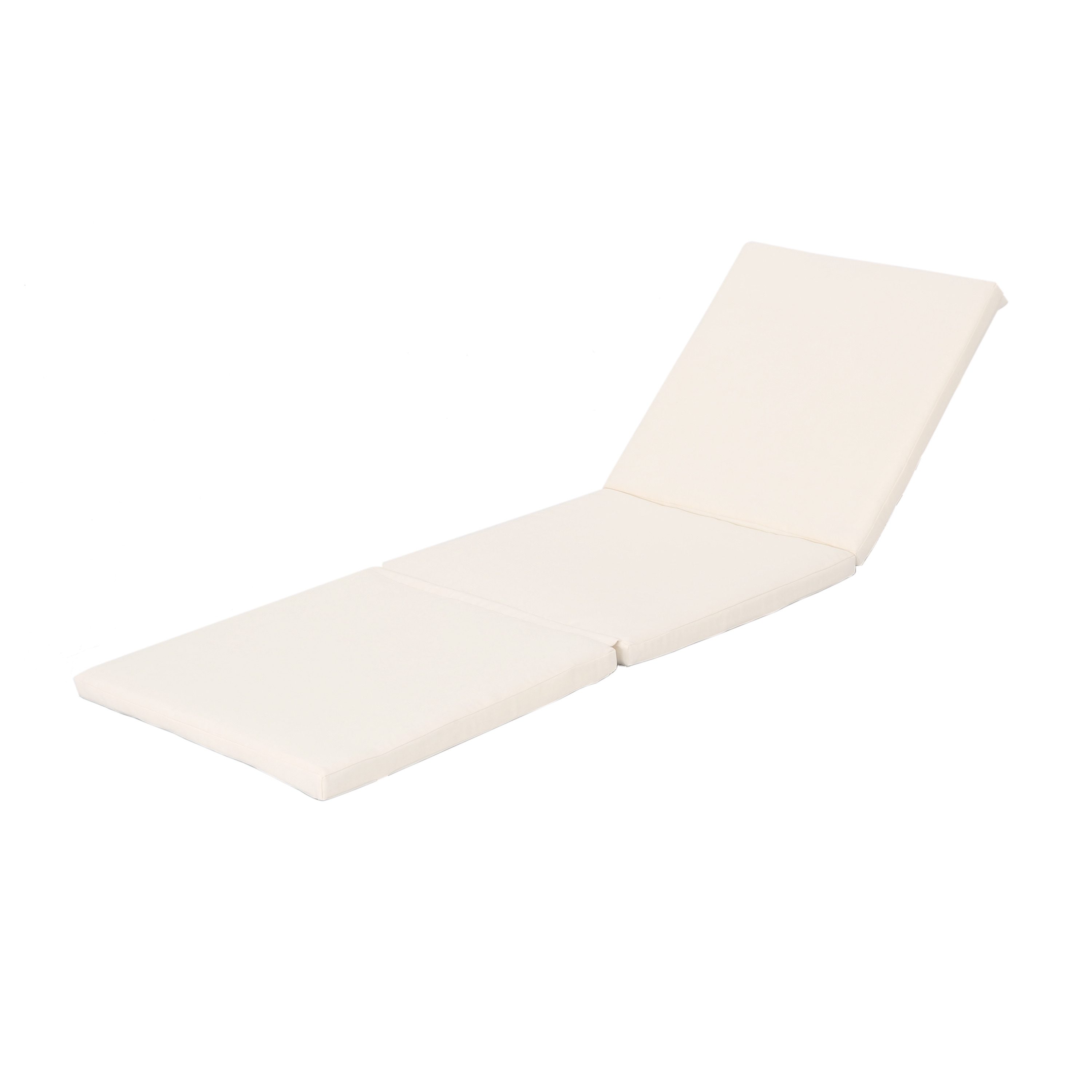 Best Selling Home Decor 303766 51.5-in x 25-in White Patio chaise lounge chair cushion
