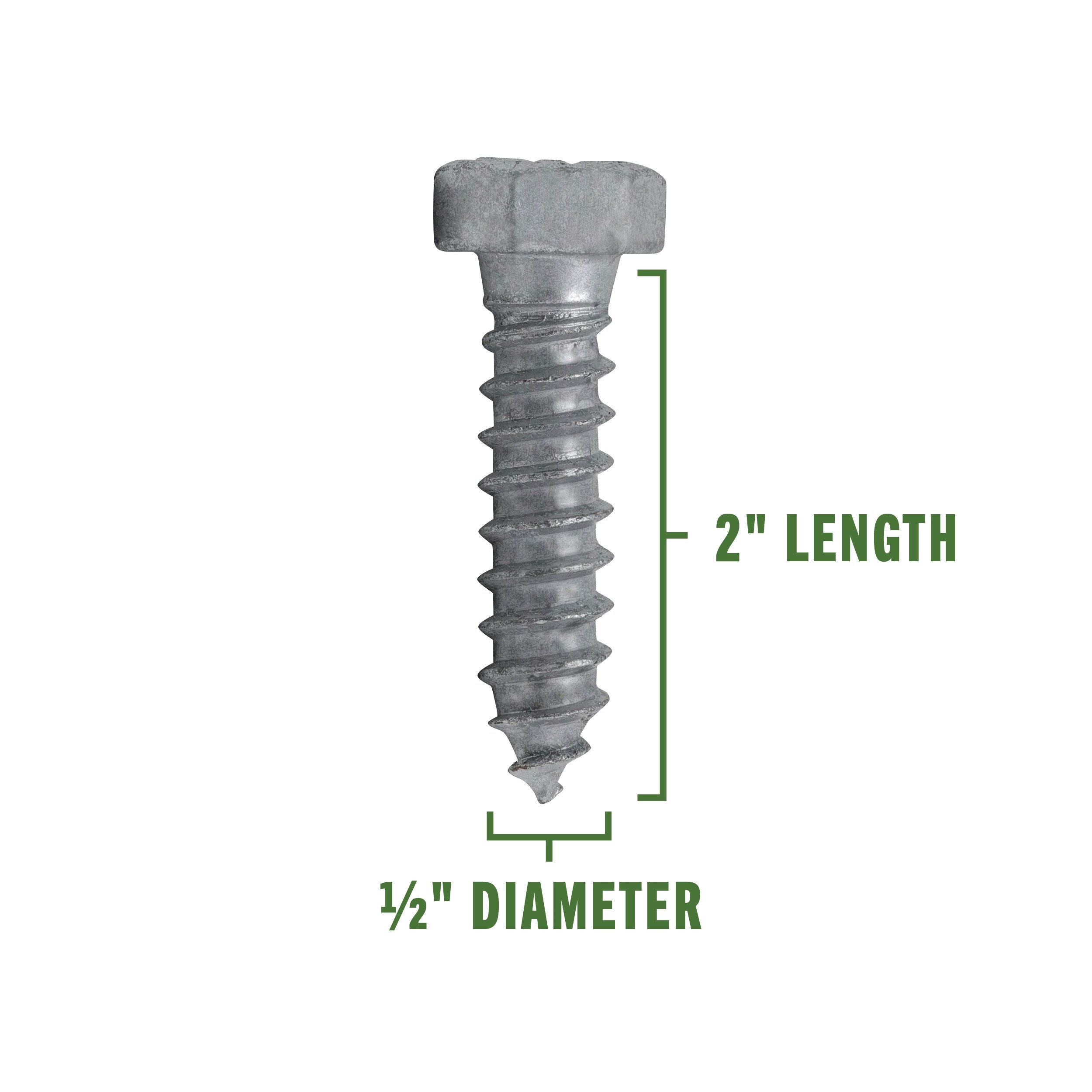 Hillman 1/2-in x 6-in Hot-Dipped Galvanized Hex-Head Exterior Lag Screws | 812104