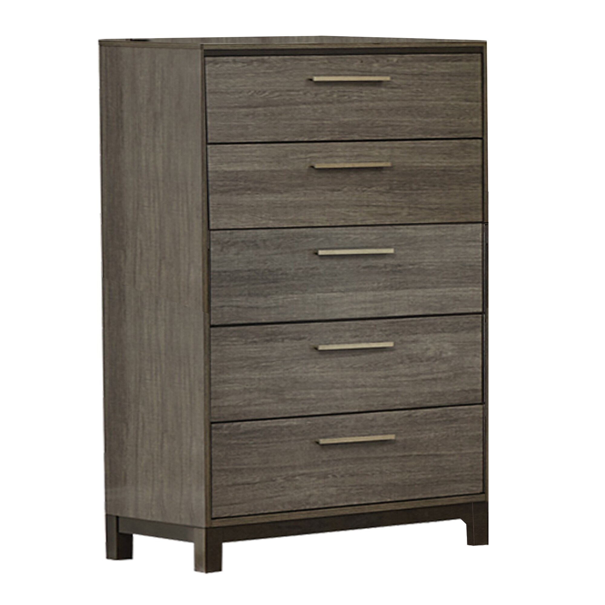 Benzara BM219896 Gray and Brown Accent Chest